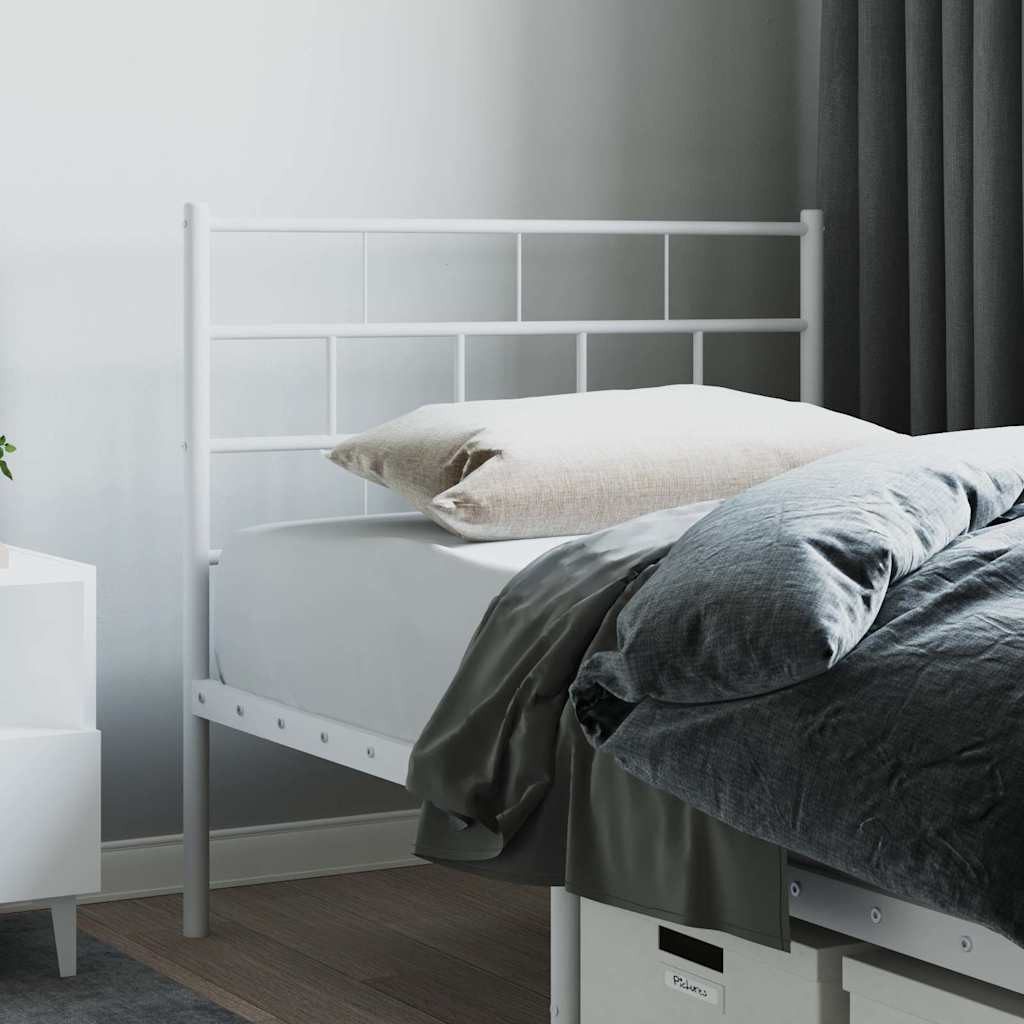 vidaXL Bett Ersatz-Kopfteil Metall Weiß 75 cm (1-tlg)