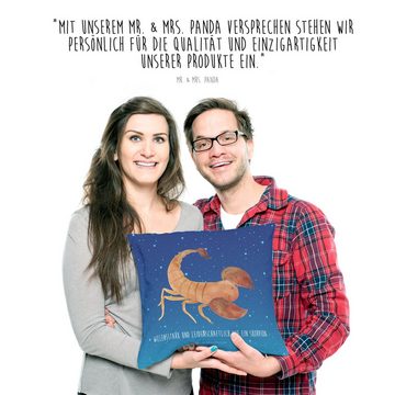 Mr. & Mrs. Panda Dekokissen Sternzeichen Skorpion - Sternenhimmel Blau - Geschenk, Kopfkissen, Ge