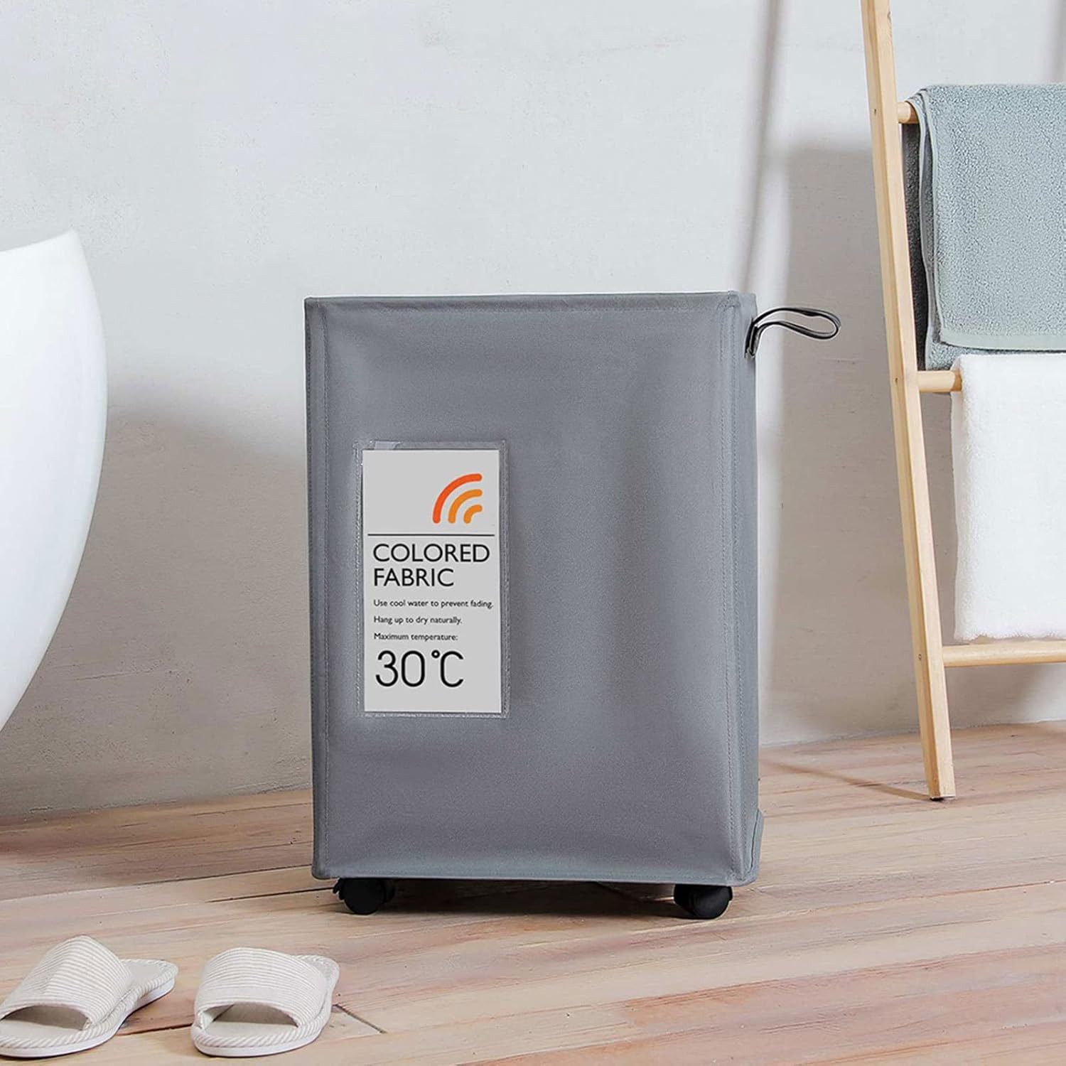 Elegear Wäschekorb 82/110L Wäschesammler, wäschesortierer mit griffe, Rolle günstig online kaufen