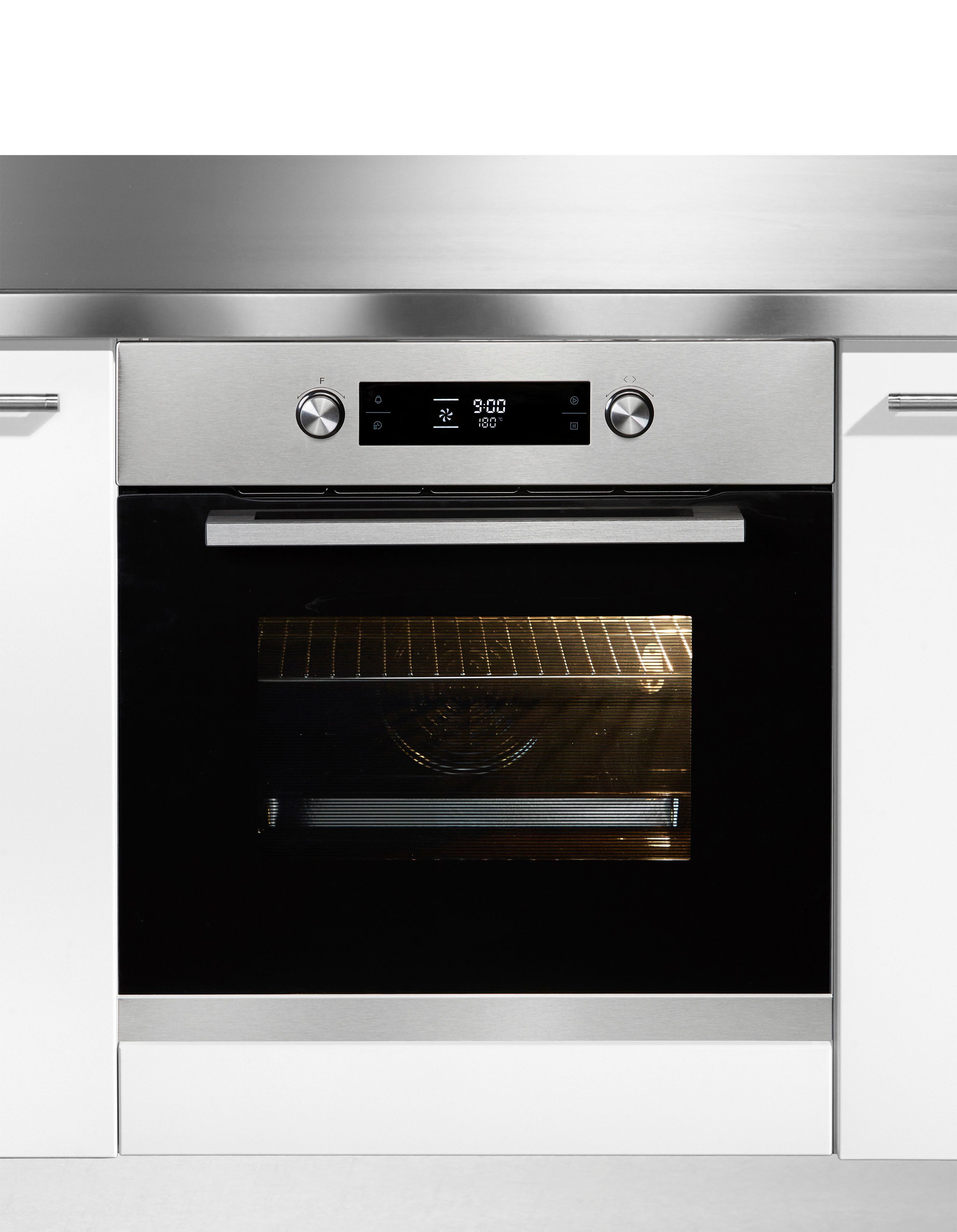 Hanseatic Einbaubackofen 65M90E3-E11B200, mit 2-fach-Teleskopauszug, Leichte Verschmutzungen werden mithilfe von Wasserdampf entfernt