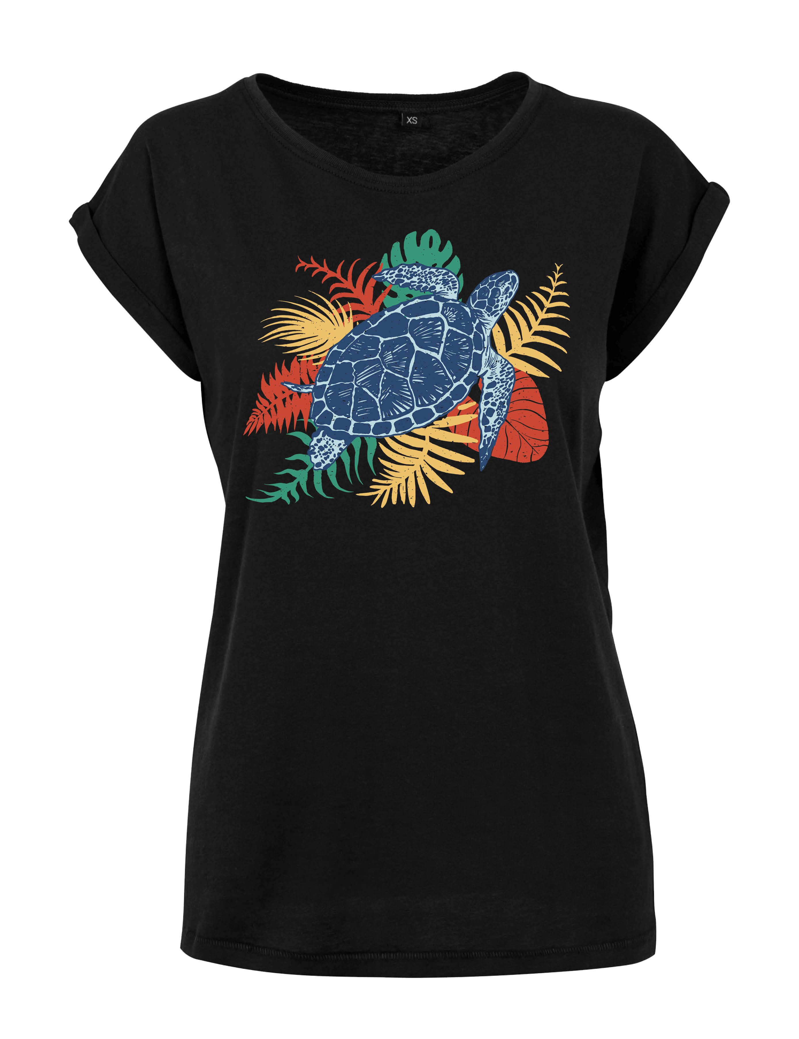 Youth Designz Print-Shirt "Bunte Schildkröte" Damen günstig online kaufen