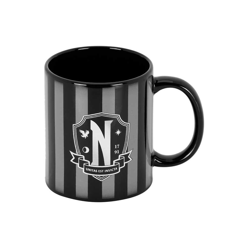 Karactermania Tasse Wednesday Becher Kaffeetasse Teetasse Trinkbecher, 350 ml Kapazität, Keramik, für heiße Getränke