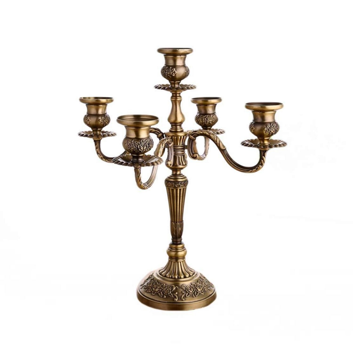 LuxusKollektion Kandelaber 5-Armiger Kerzenleuchter Bronze (1 St)