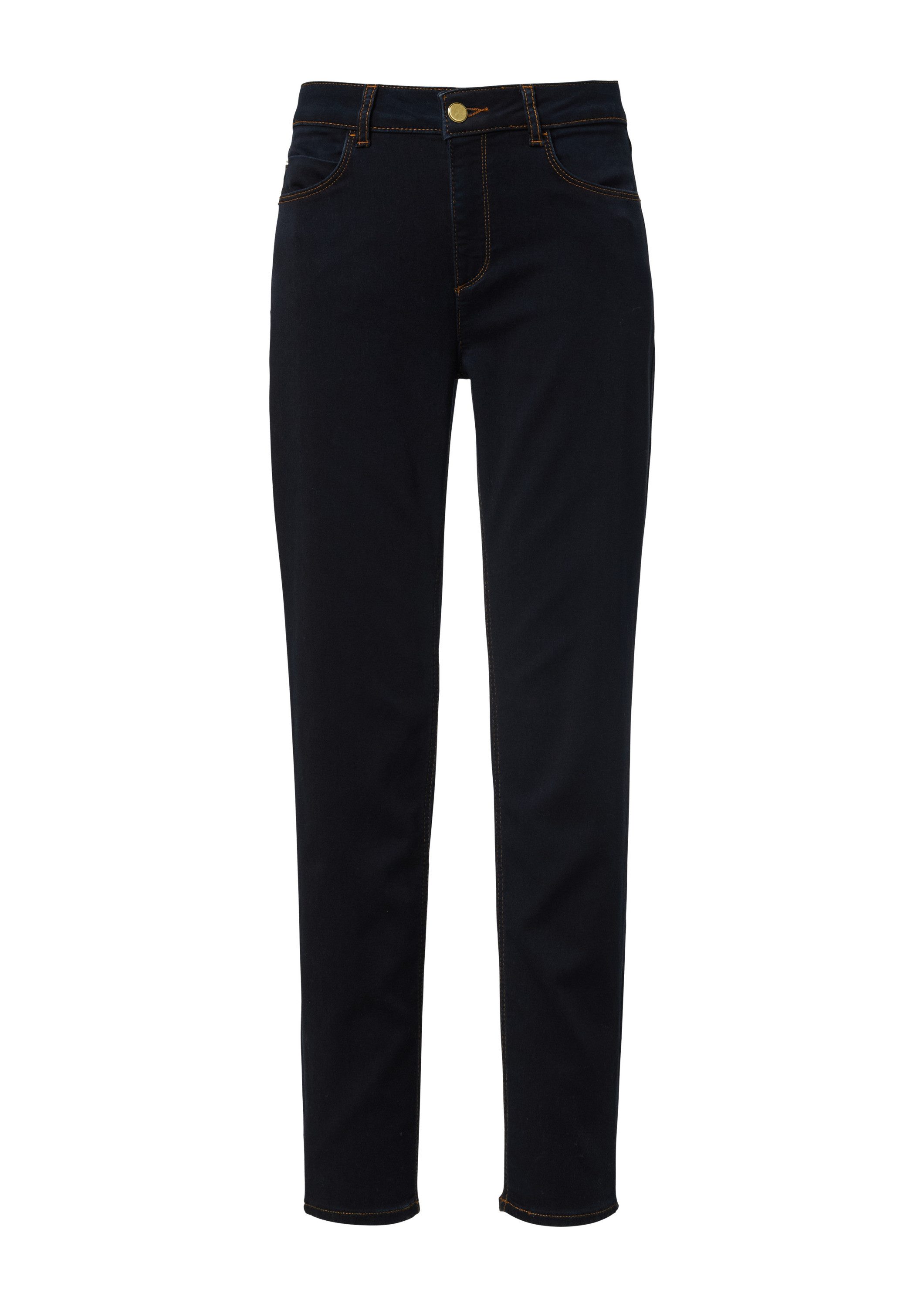 comma Slim-fit-Jeans Jeans-Hose Elastische Slim-Leg-Jeans mit dunkler Waschung