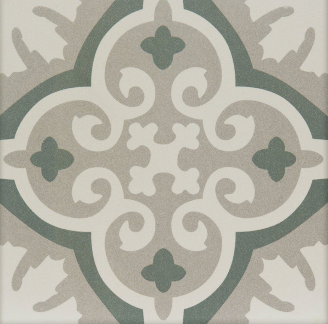 Casa Moro Bodenfliese Mediterrane Keramikfliesen Muna 20x20 cm Bodenfliesen Wandfliesen, Feinsteinzeug, Mehrfarbig, Zementfliesenoptik, Küche Flur & Badezimmer, 1qm FL7012