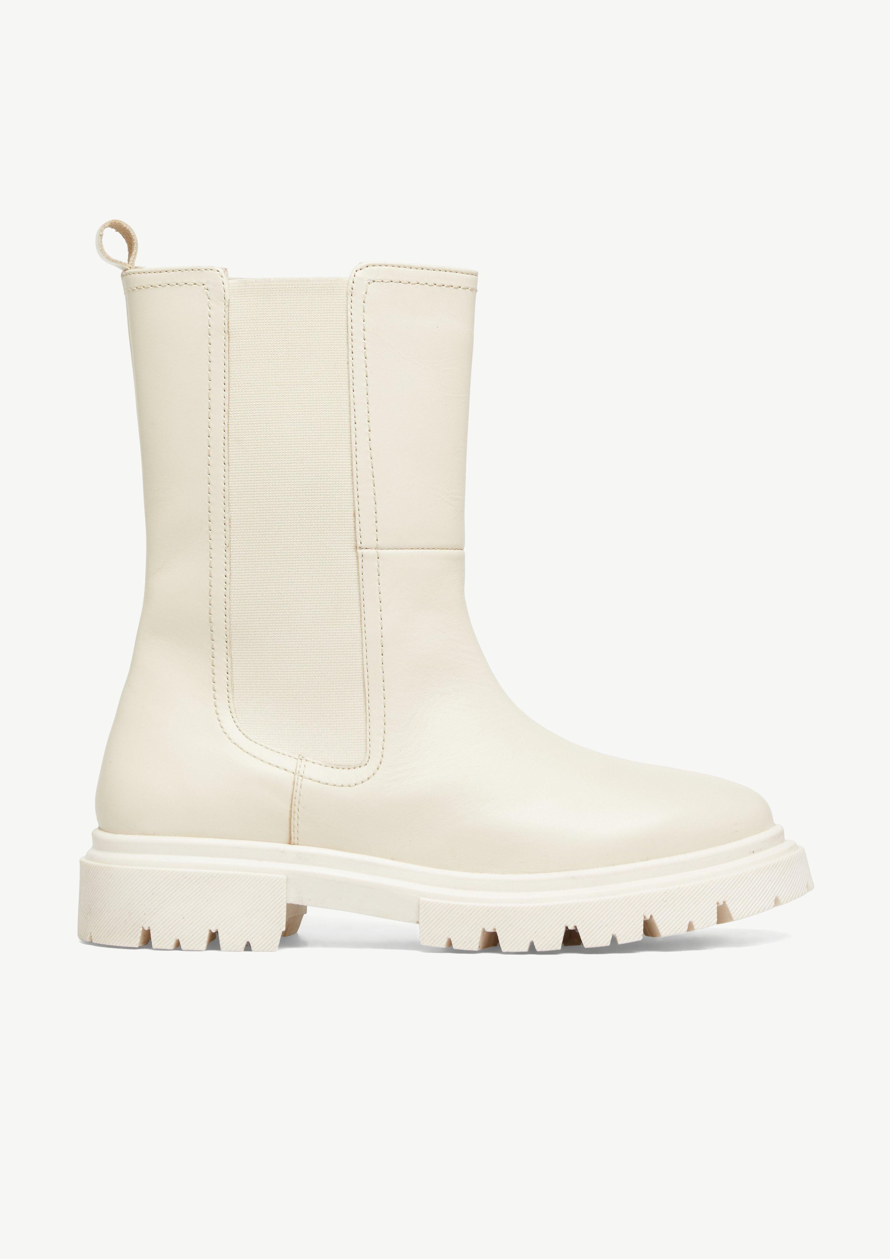 Lederstiefel mit Profilsohle Stiefel