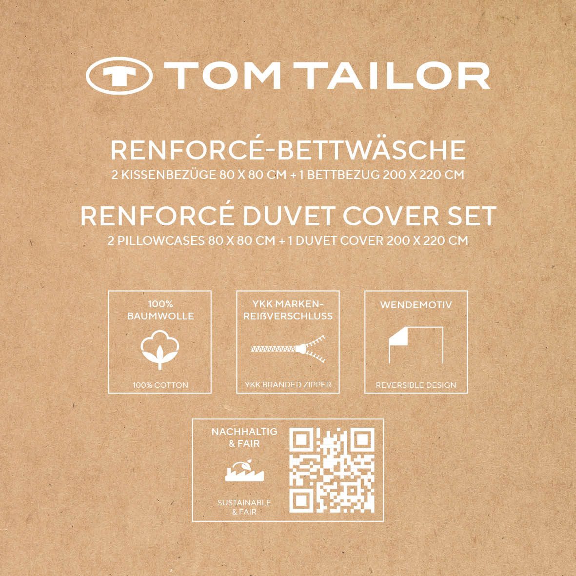TOM TAILOR HOME Bettwäsche FRESH FLOWERS 135x200cm, 155x220cm oder 200x220cm, Renforcé, 3 teilig, new bedroom, mit farbigem Markenreißverschluss – Bild 4 von 5