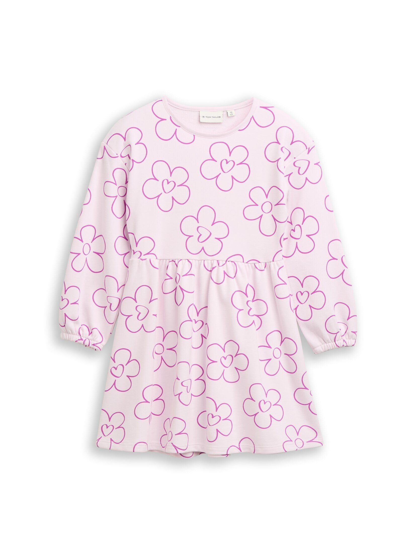 TOM TAILOR Sommerkleid Sweatshirt-Kleid mit Blumenmuster Sweatshirt-Kleid mit Blumenmuster