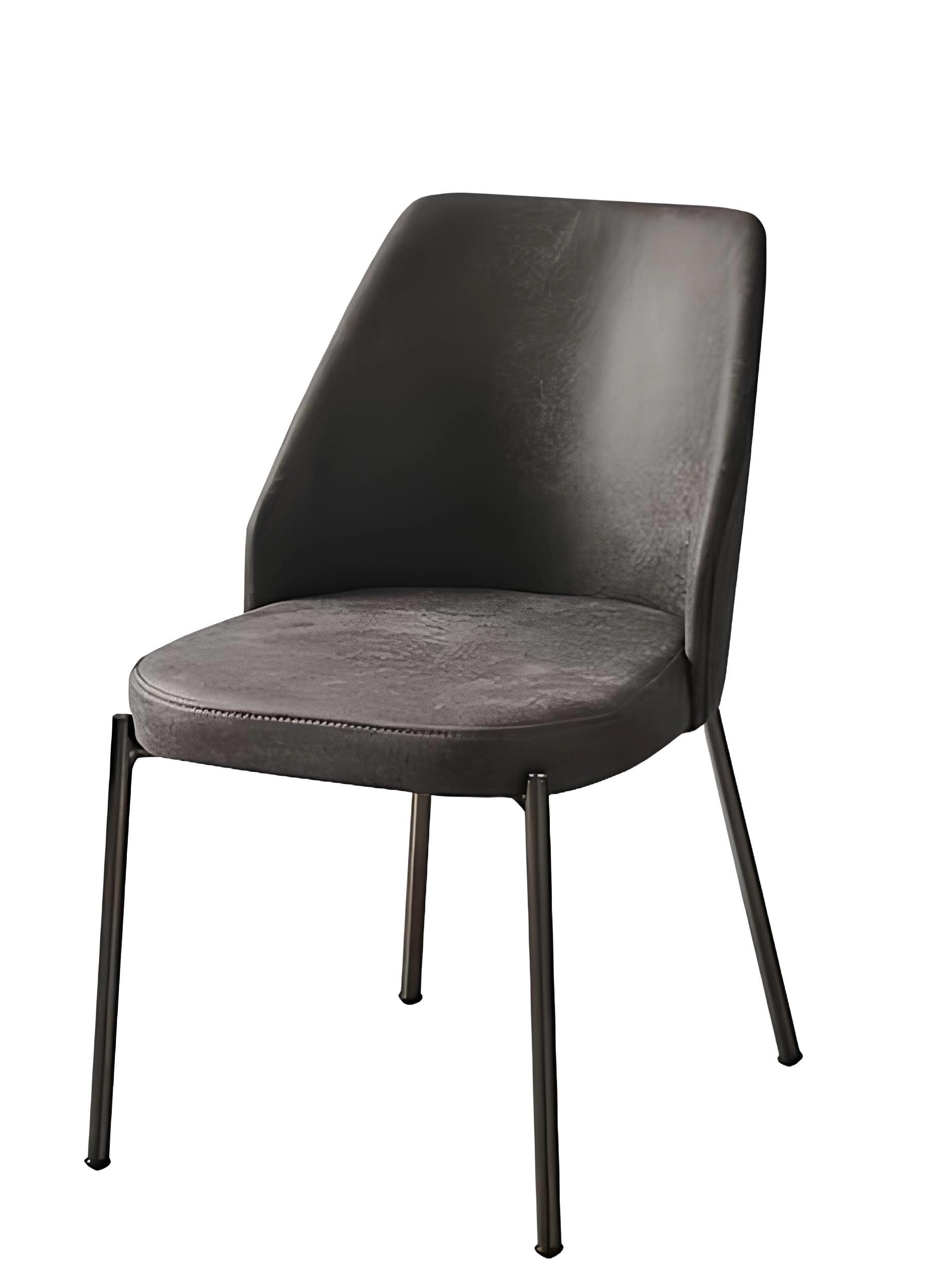 Esszimmerstuhl Polsterstuhl Moderne Design Textil Lehnstuhl Stuhl Grau Armlehne