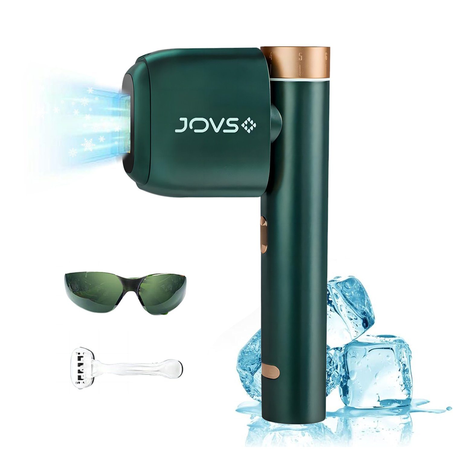JOVS Haarentfernungsgerät Multifrequenz-Dauerimpuls-Technologie Haarentfernungsgerät, 590-1200nm Lichtimpulse, für Männer Haarentfernung und Frauen