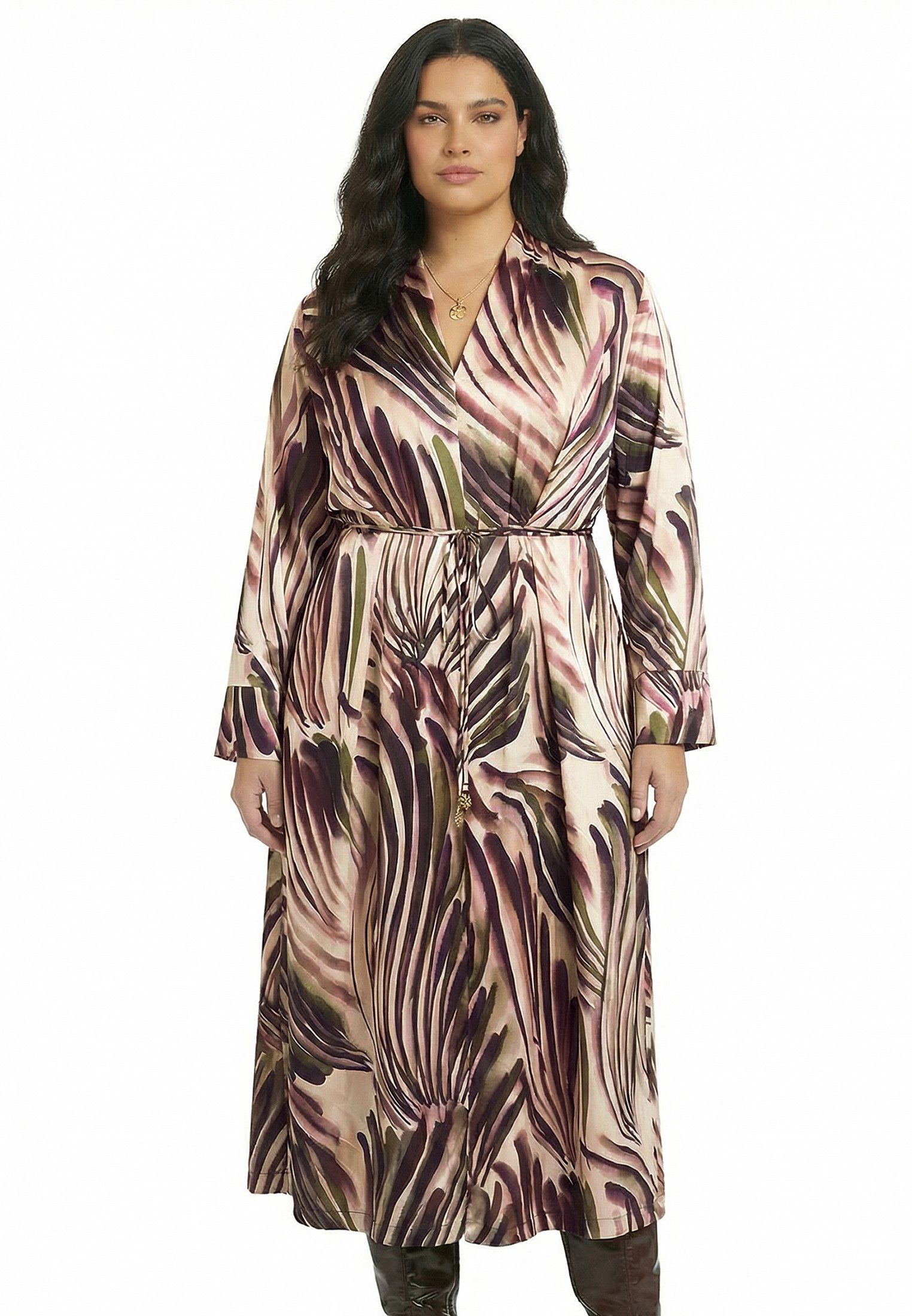 YOEK A-Linien-Kleid Damen Kleid mit Langarm mit langen Ärmeln