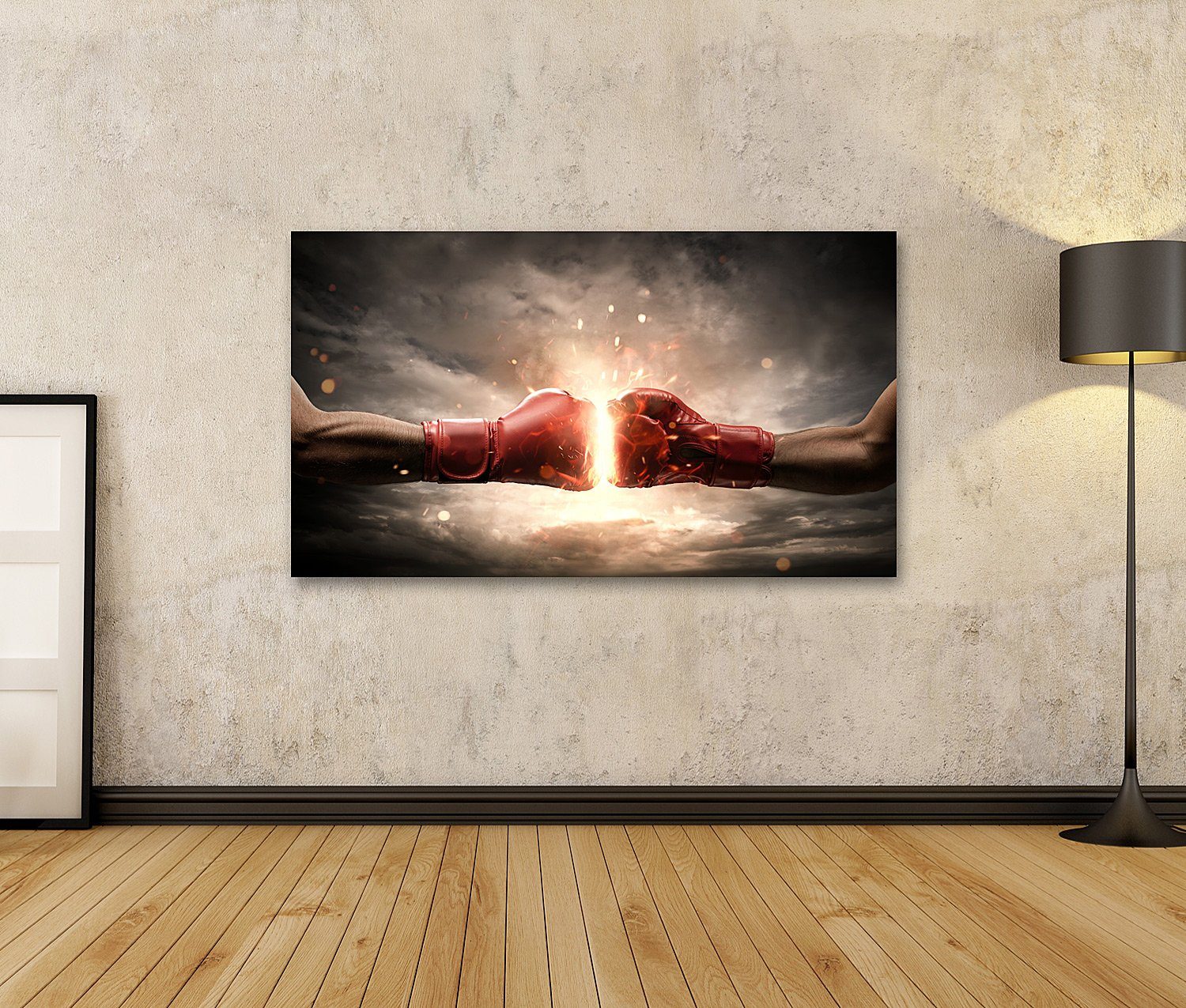 islandburner Leinwandbild Bild auf Leinwand Boxen Kampf Motivation Energie günstig online kaufen