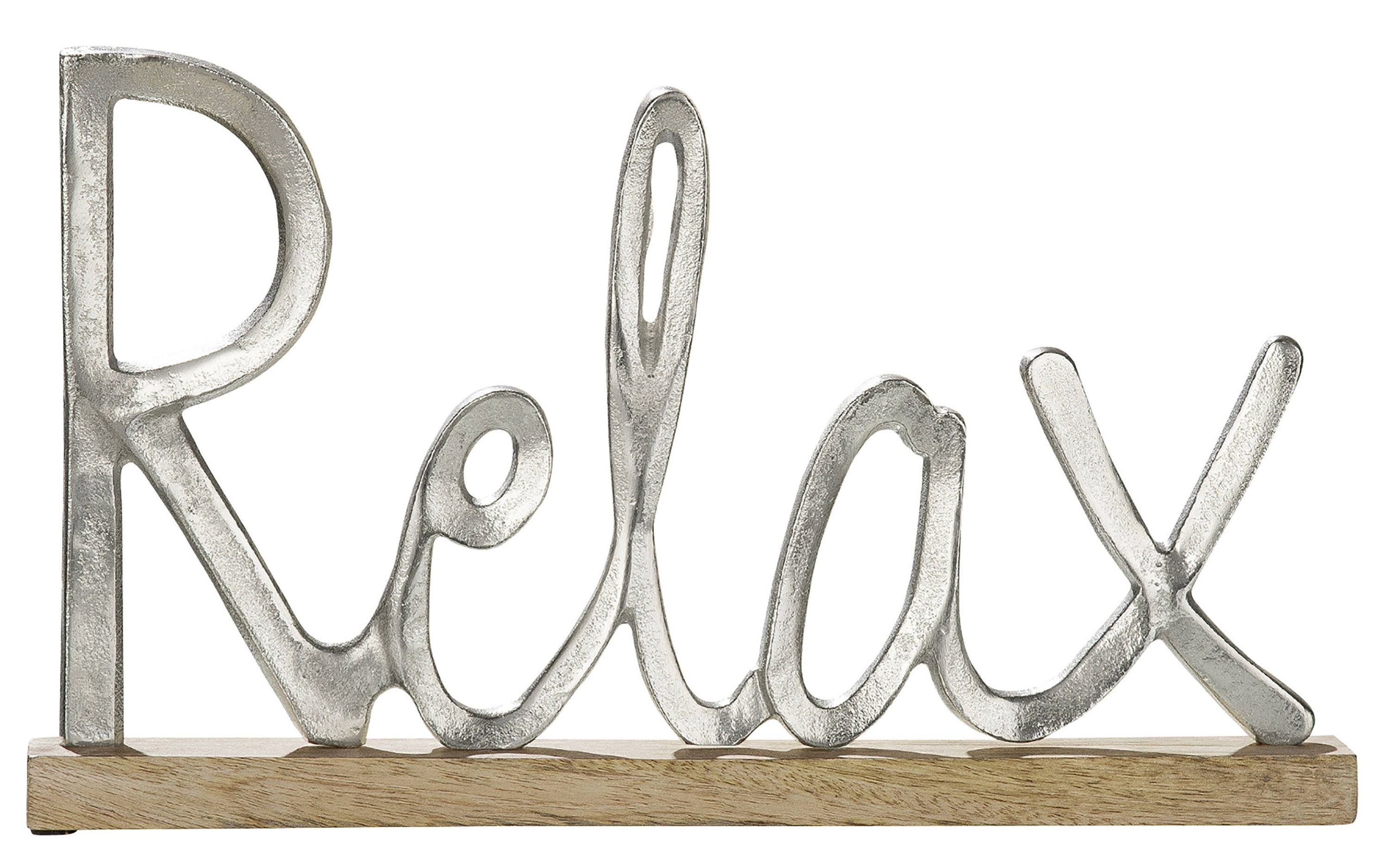GMD Dekoobjekt RELAX, Living Aluminium Schriftzug aus "Relax"
