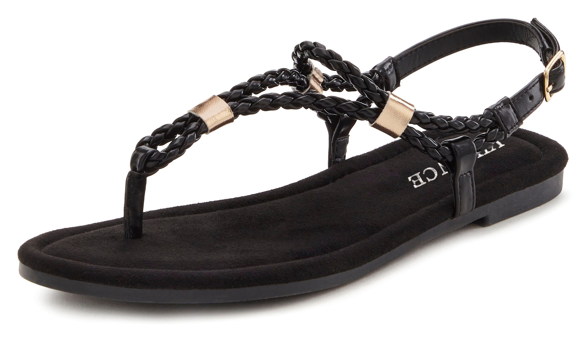 Vivance by Lascana Sandale Zehentrenner, Sommerschuh, Sandalette mit raffinierten Riemchen