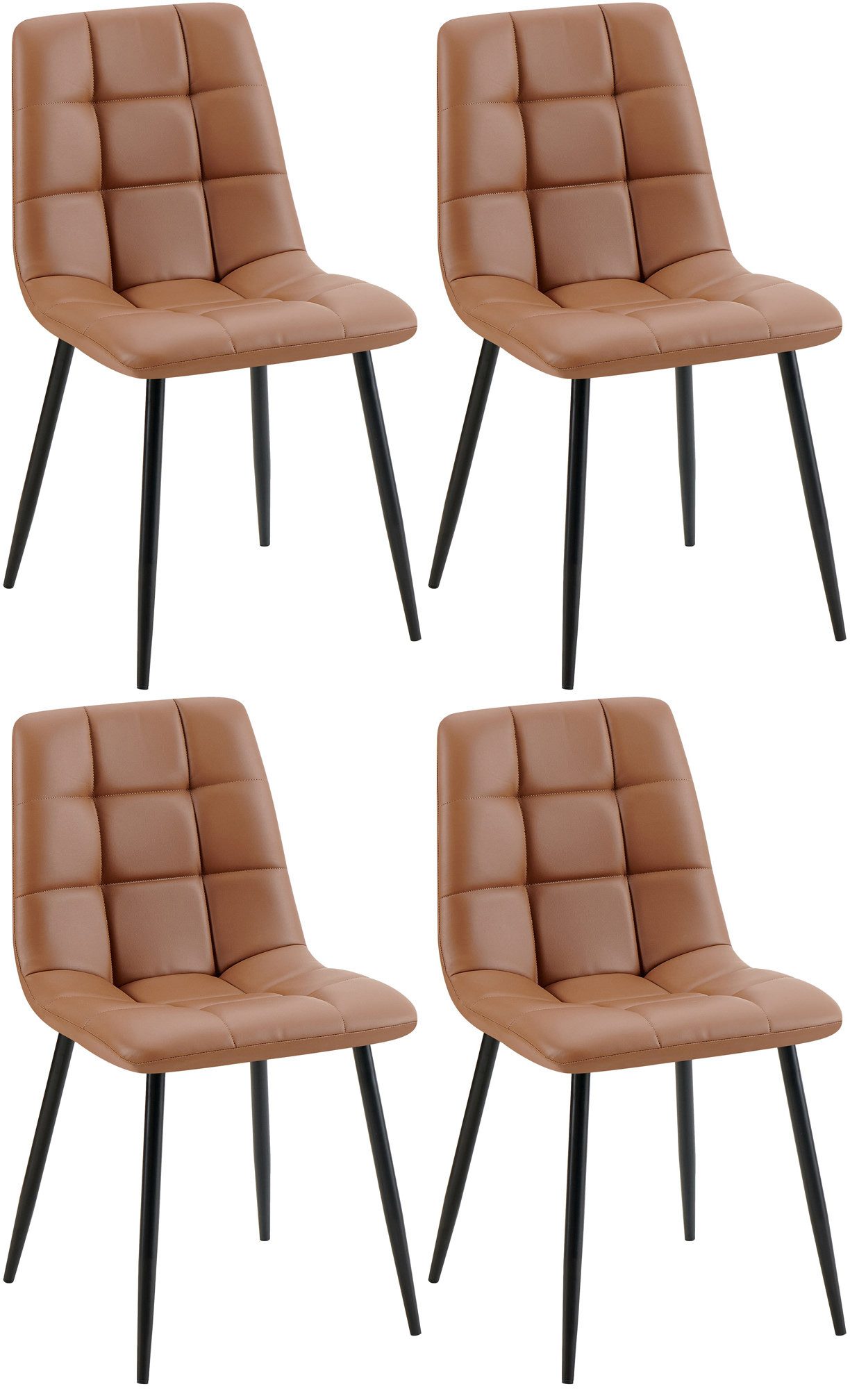 CLP Esszimmerstuhl Antibes (4er Set), Kunstlederbezug günstig online kaufen