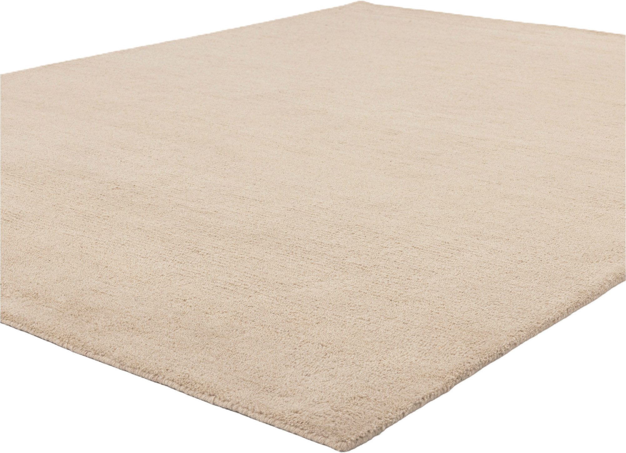 OTTO home Wollteppich Gabbo Natur, Handgefertigt, Teppich, reine Wolle, meliert, rechteckig, Höhe: 14 mm, reine Wolle, Uni, Wohnzimmer, Schlafzimmer, Esszimmer – Bild 4 von 5