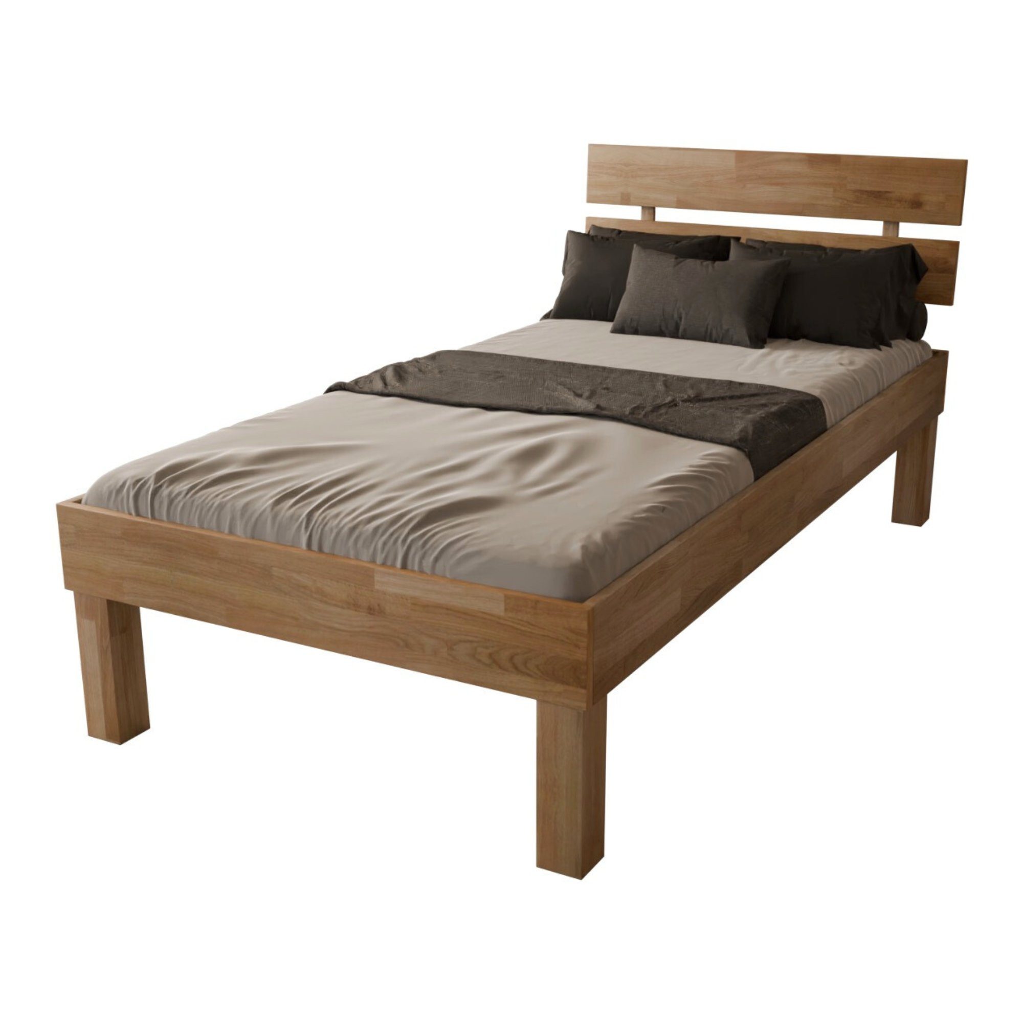 MeinMassivholz Holzbett PALMA Wildeiche, Komfortbett, Bettgestell, günstig online kaufen