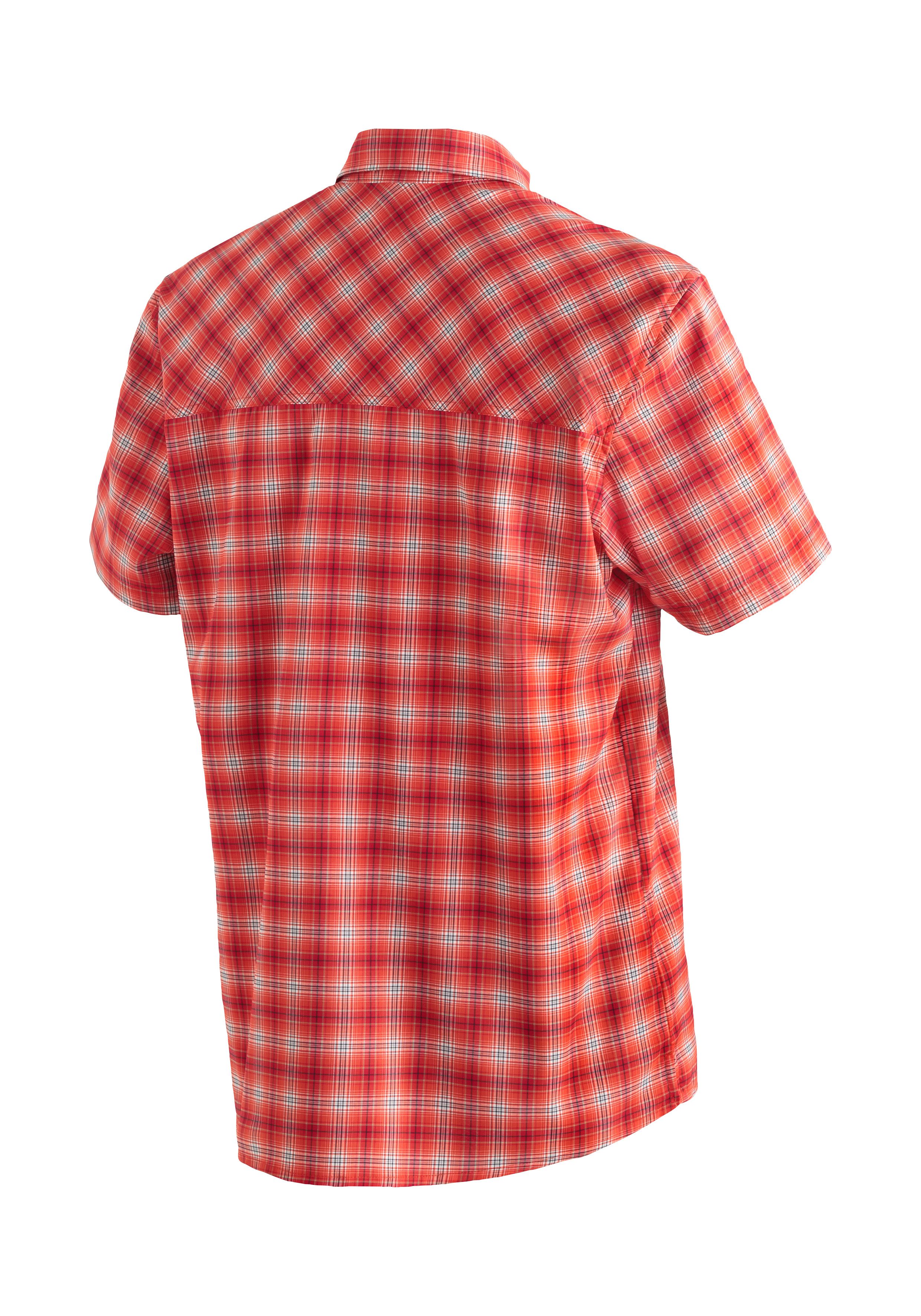 Maier Sports Funktionshemd Kasen S/S M Herren Hemd kurzarm, karriertes Freizeithemd, Kurzarmhemd, Regular Fit
