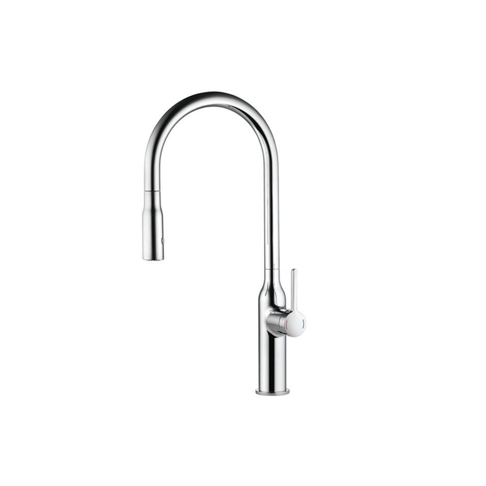 KWC Küchenarmatur Naber Sin 3 mit herausziehbarer Schlauchbrause chrom, Hochdruck