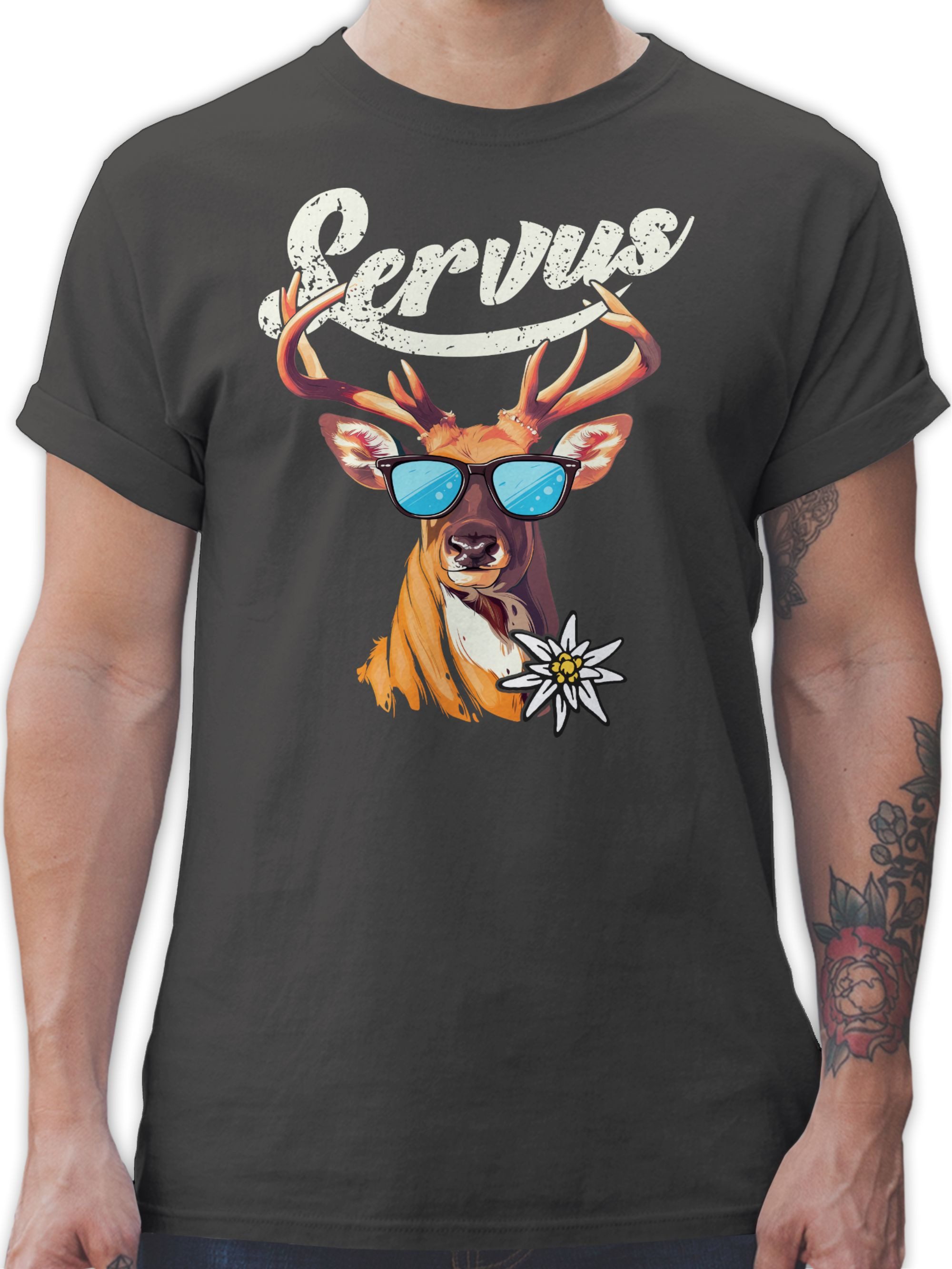 Shirtracer T-Shirt Servus Hirsch Mode für günstig online kaufen