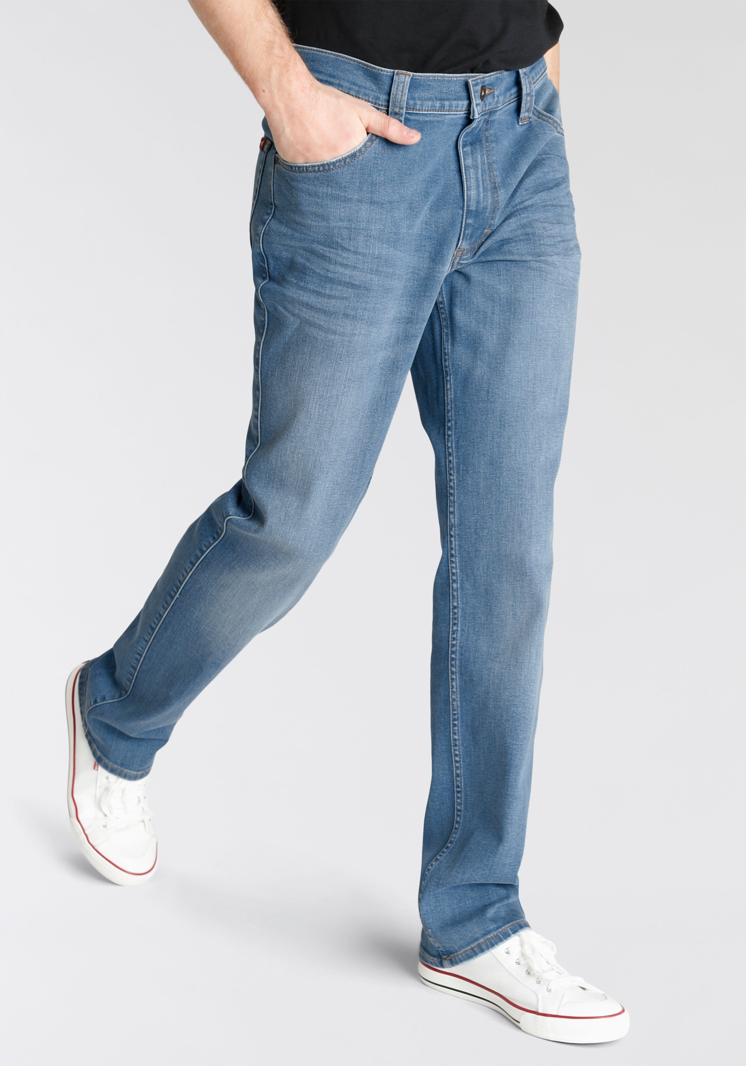 Mustang Jeans Uomo Tramper Straight - Modello Stretto Con Vita Media E Gamba Dritta, Cotone Elastico