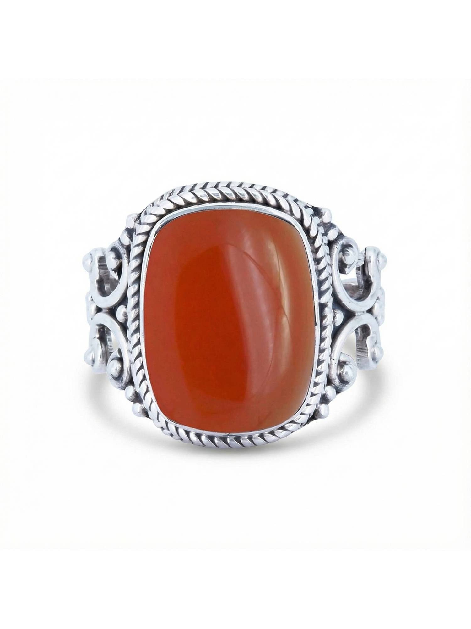 Silberring SERAPANA aus 925 Silber mit Karneol