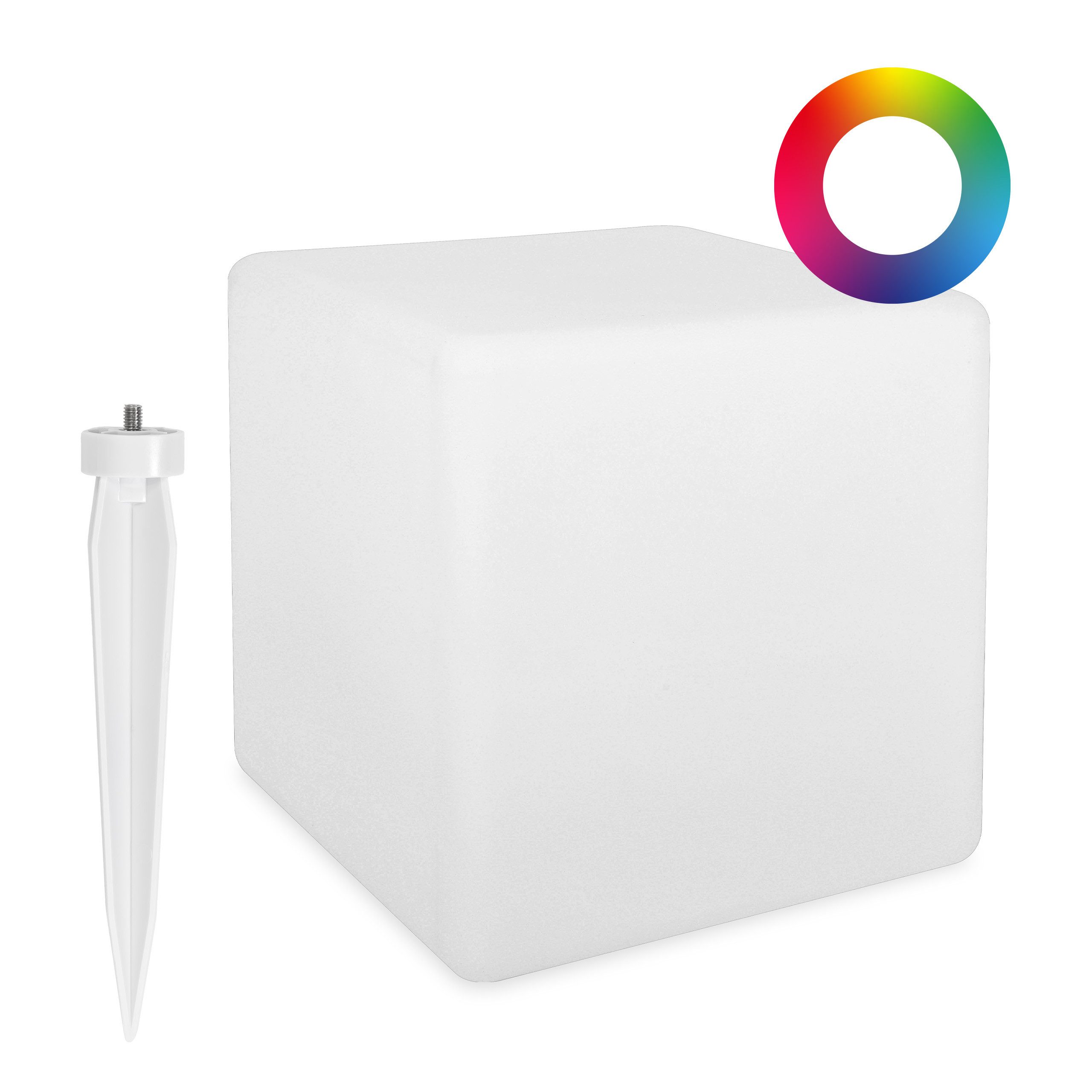 IC Gardenworld LED Solarleuchte LED Solarlampe für Außen, Solarleuchte Garten mit Farbwechsel, LED fest integriert, Warm-weiß, bernstein, rot, grün, blau, gelb, violett, türkis, rosa, Dämmerungssensor, USB & Solar, IP67 wasserdicht, RGB LED, dekorativ