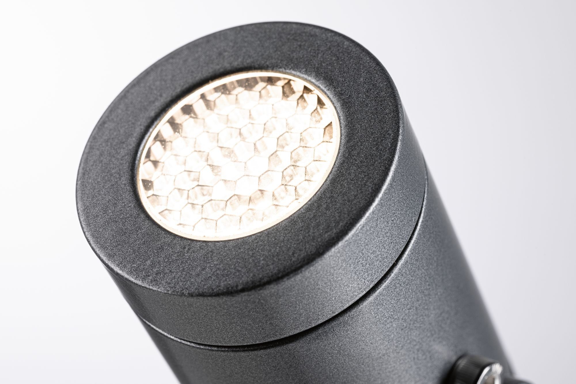 Paulmann LED Gartenstrahler Plug&Shine, LED fest integriert, Warmweiß, LED-Modul, 7W IP65 230V 3000K Alu Grey