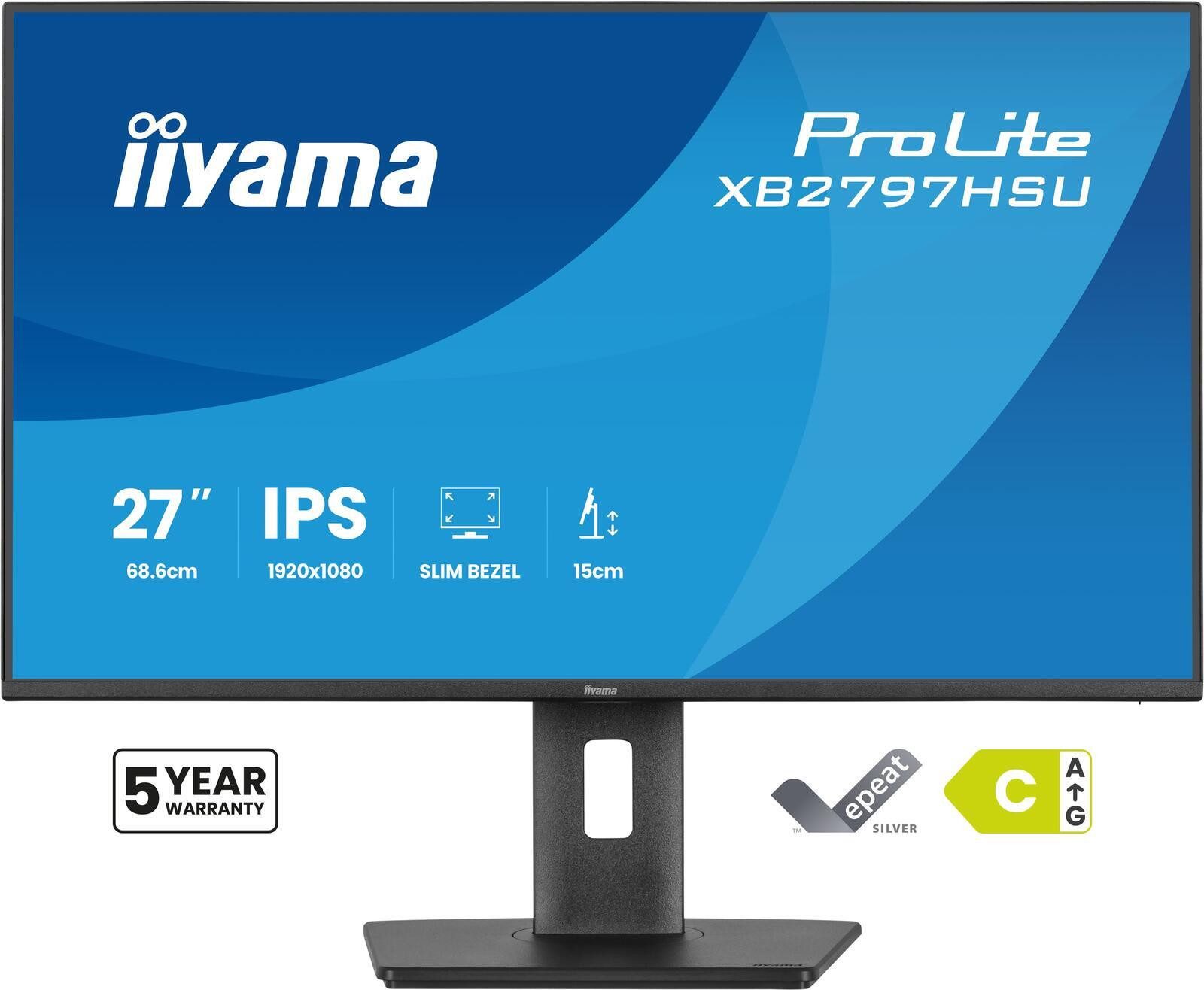 Iiyama ProLite XB2797HSU-B1 TFT-Monitor (1920 x 1080, 4 ms Reaktionszeit, 120 Hz, IPS Panel)