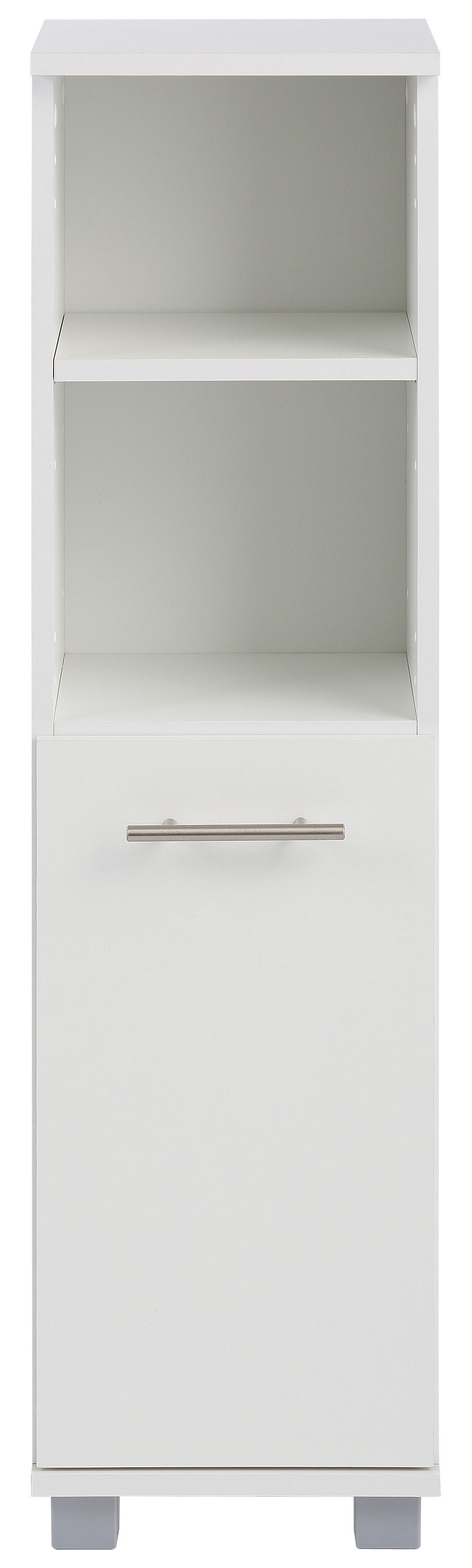 Fächern Metallgriff, praktischen Emmi cm, Schildmeyer Höhe offenen 110,5 2 Midischrank Weiß mit