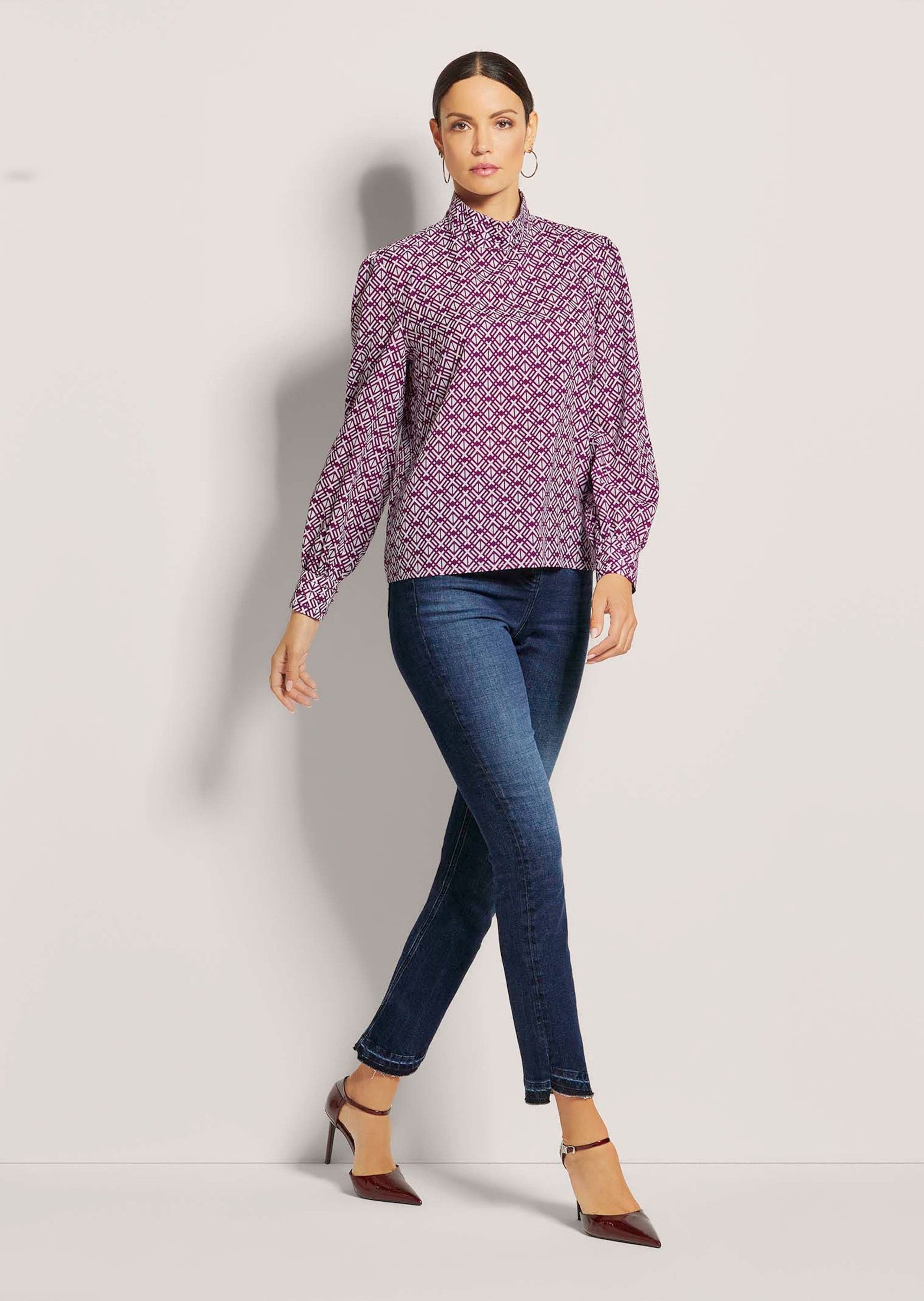 MADELEINE Langarmbluse Bedruckte Bluse zum Schlüpfen günstig online kaufen