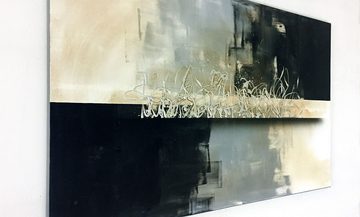 WandbilderXXL Gemälde Colorless Times 120 x 80 cm, Abstraktes Gemälde, handgemaltes Unikat