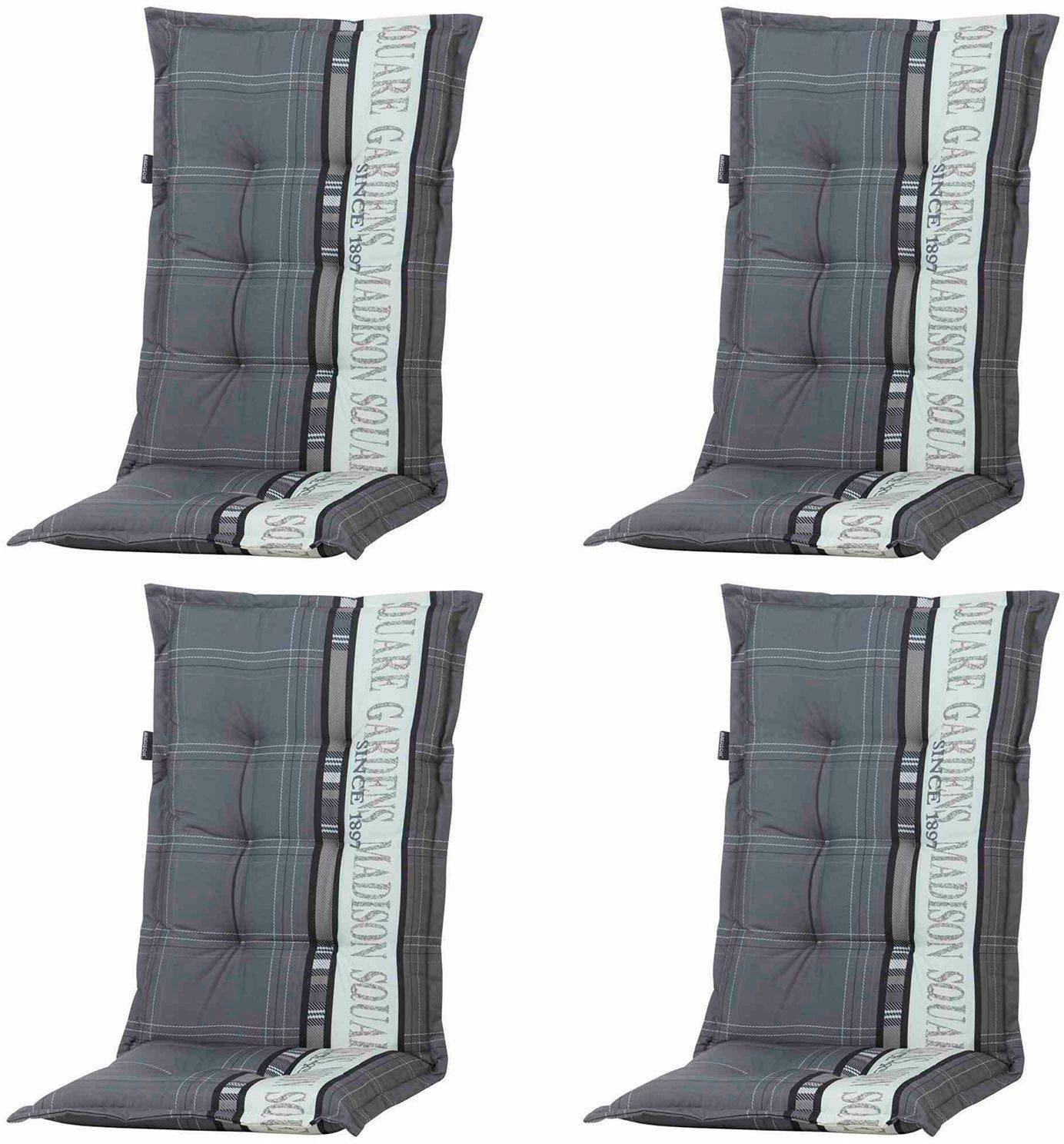 Madison Hochlehnerauflage Garden, TOPSELLER!, (Set, 4 St., 4x Auflagen für Hochlehner/Klappsessel, OTTOs Choice), Baumwolle/Polyester