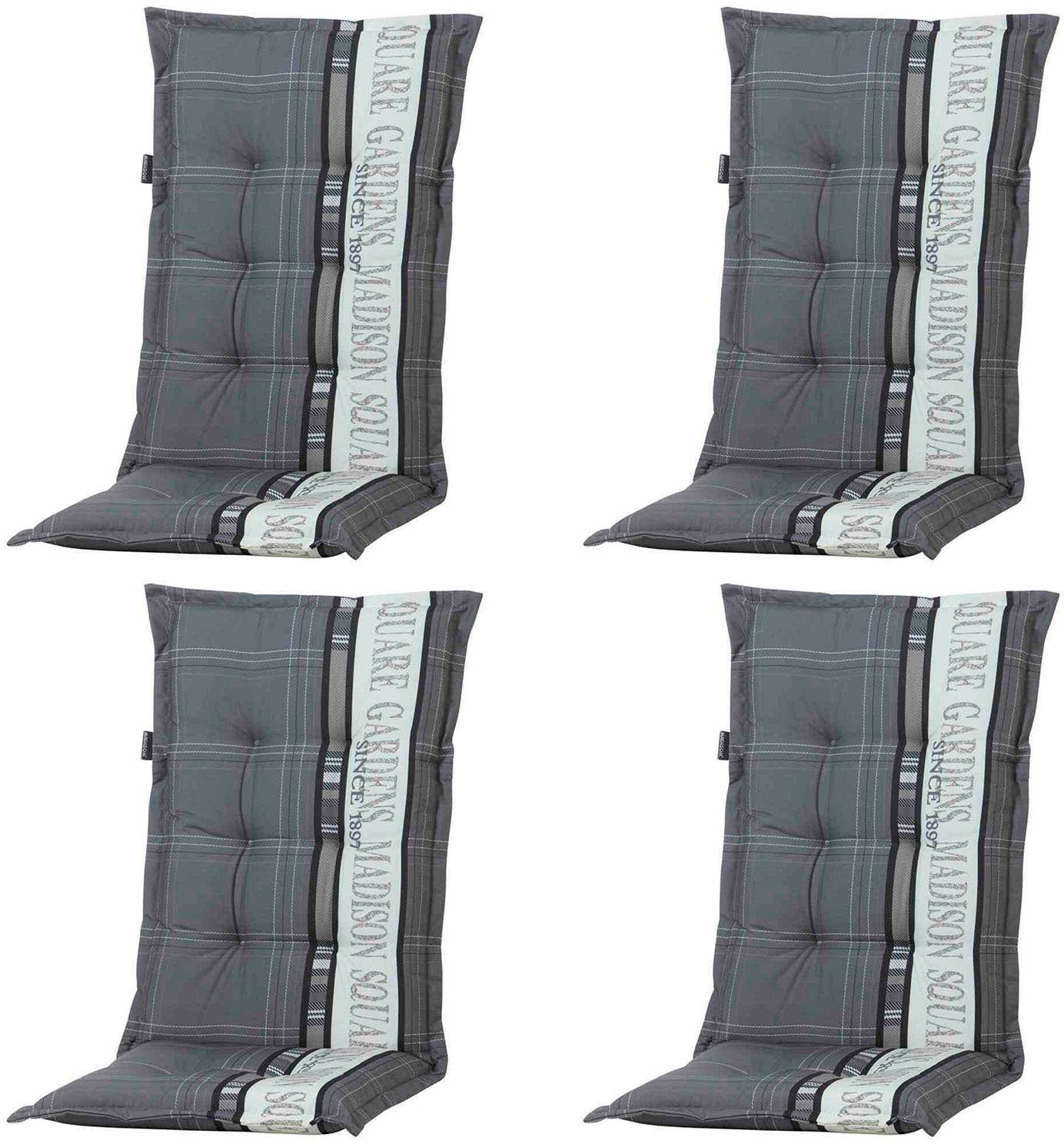 Madison Hochlehnerauflage Garden, (Set, 4 St., 4x Подушечки für Hochlehner/Klappsessel), Baumwolle/Polyester