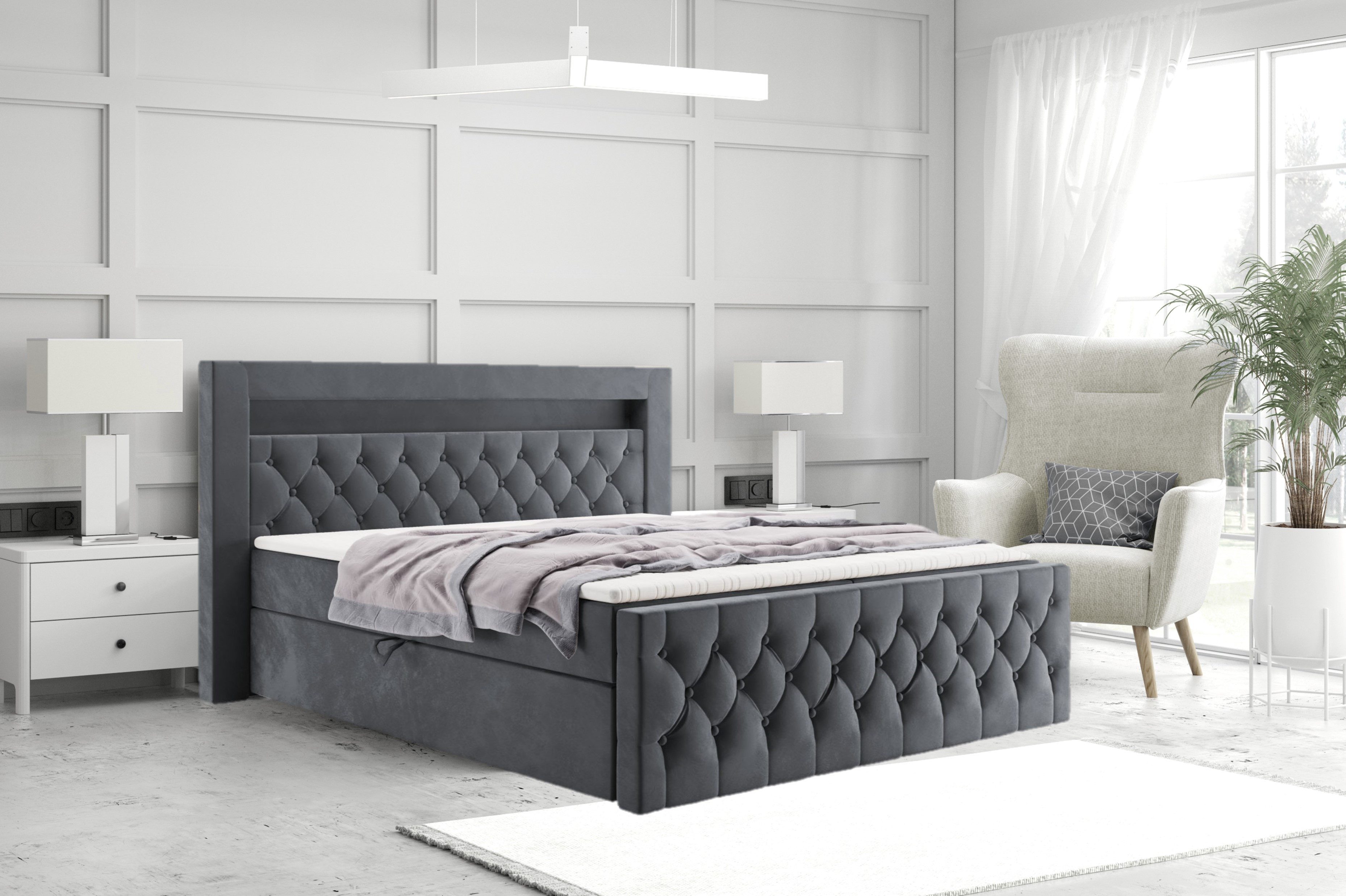 Labett Boxspringbett GOLD 9 mit LED, günstig online kaufen
