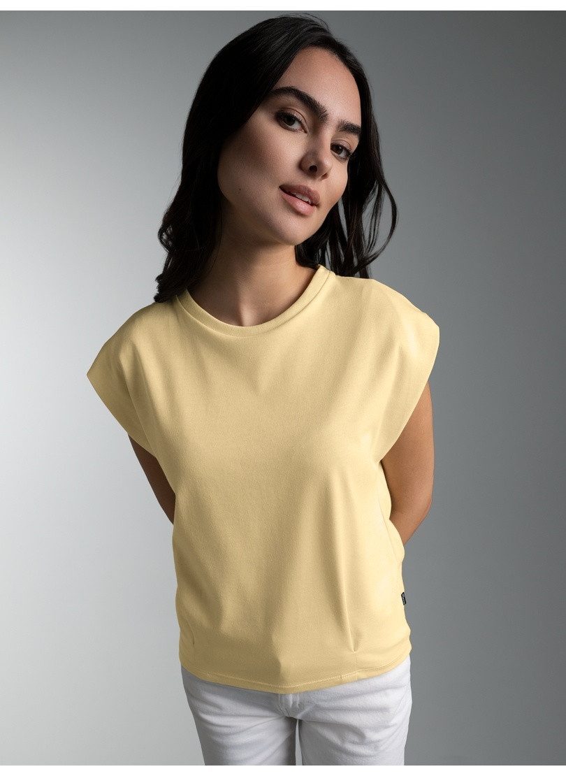 Trigema T-Shirt TRIGEMA T Shirt mit modischen Falten (1-tlg)