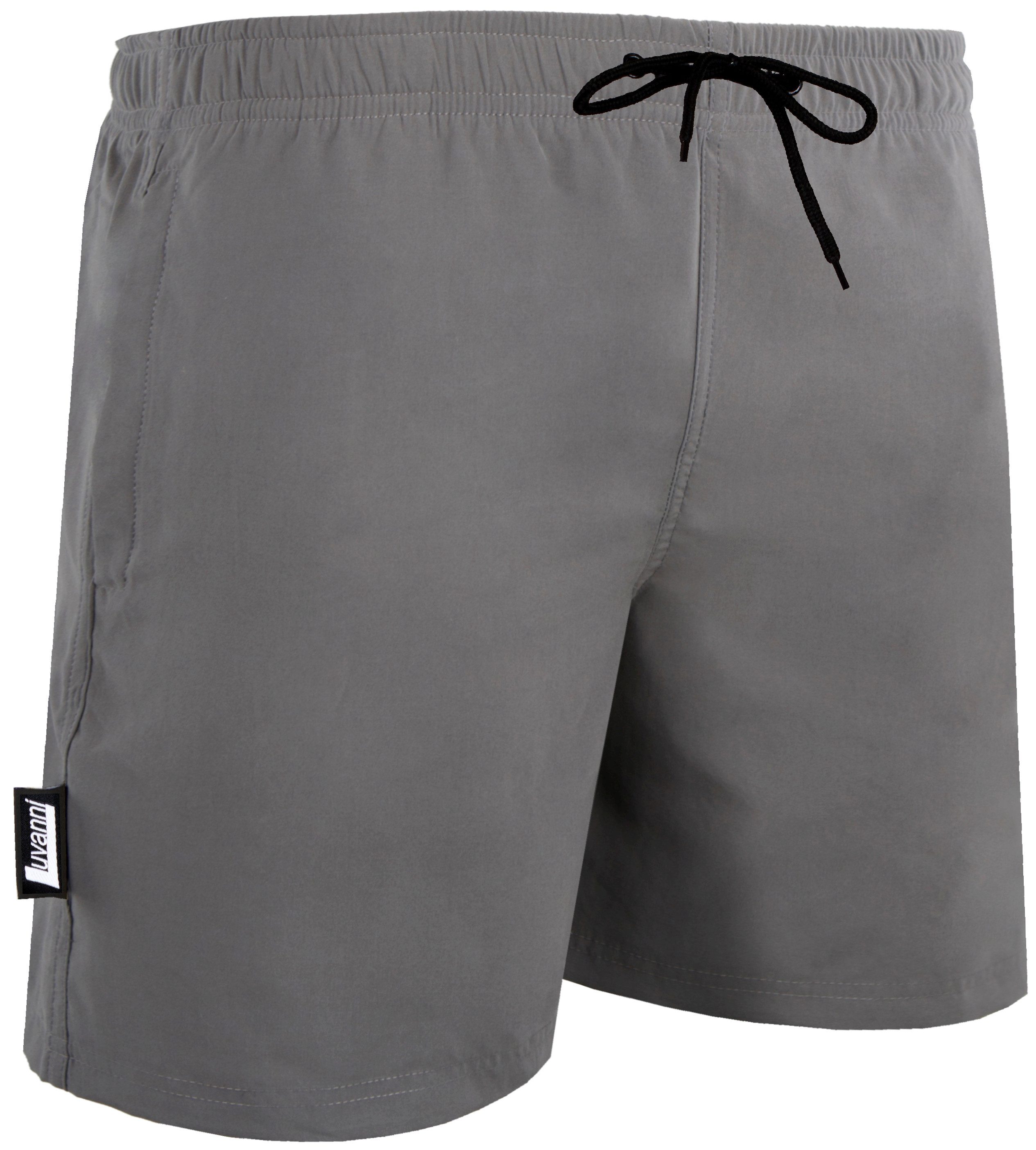 Luvanni Badehose Badehose Herren Schnelltrocknende Beachshorts Badeshorts Regular Fit Kordelzug Boardshorts Schwimmhose Lässiger Bequemer Schnitt
