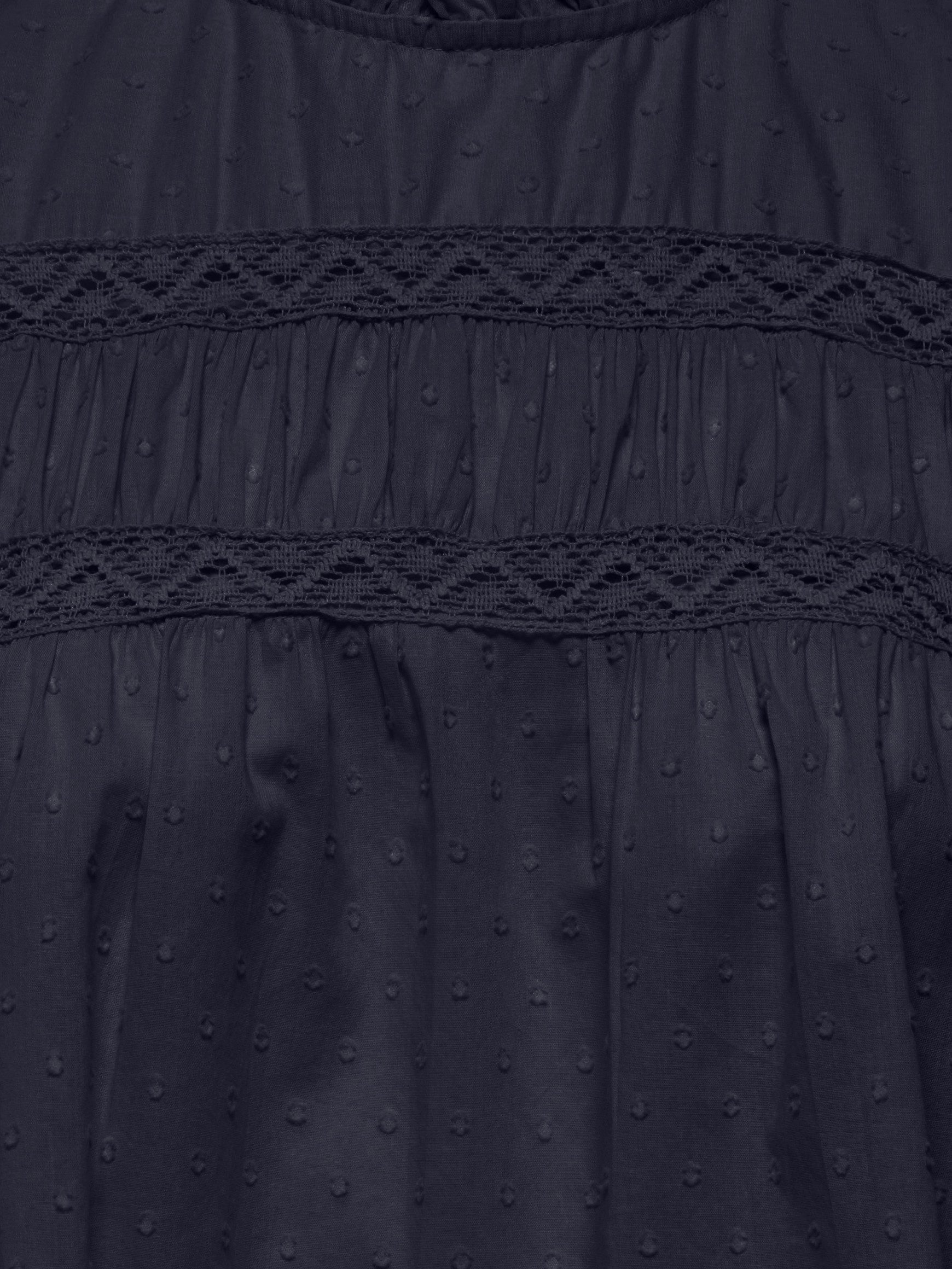 ONLY Rüschentop ONLKATTI S/S DOBBY TOP WVN NOOS Baumwolle, regular fit
