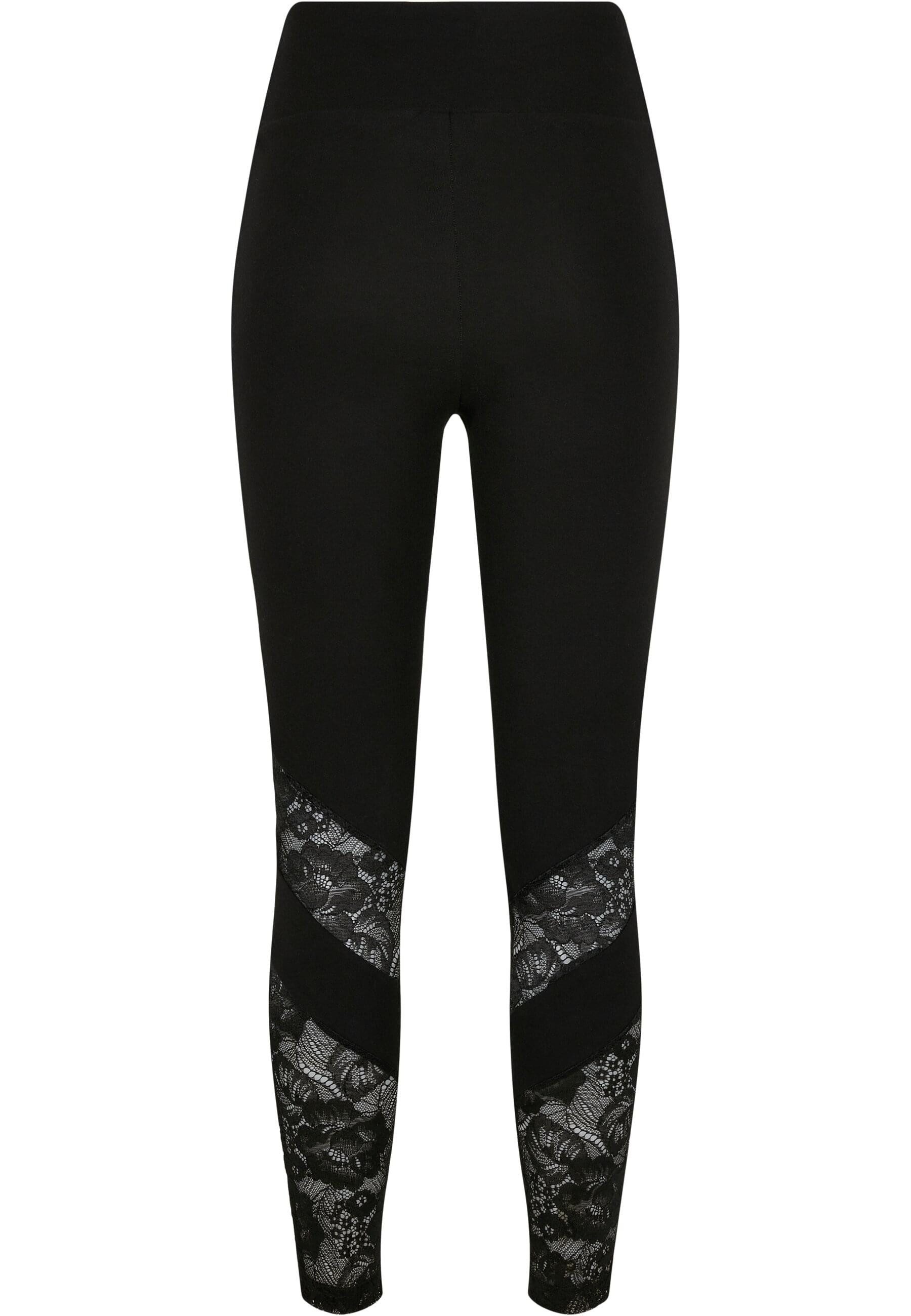 URBAN CLASSICS Leggings Urban Classics Damen Ladies Highwaist Lace Inset Le günstig online kaufen
