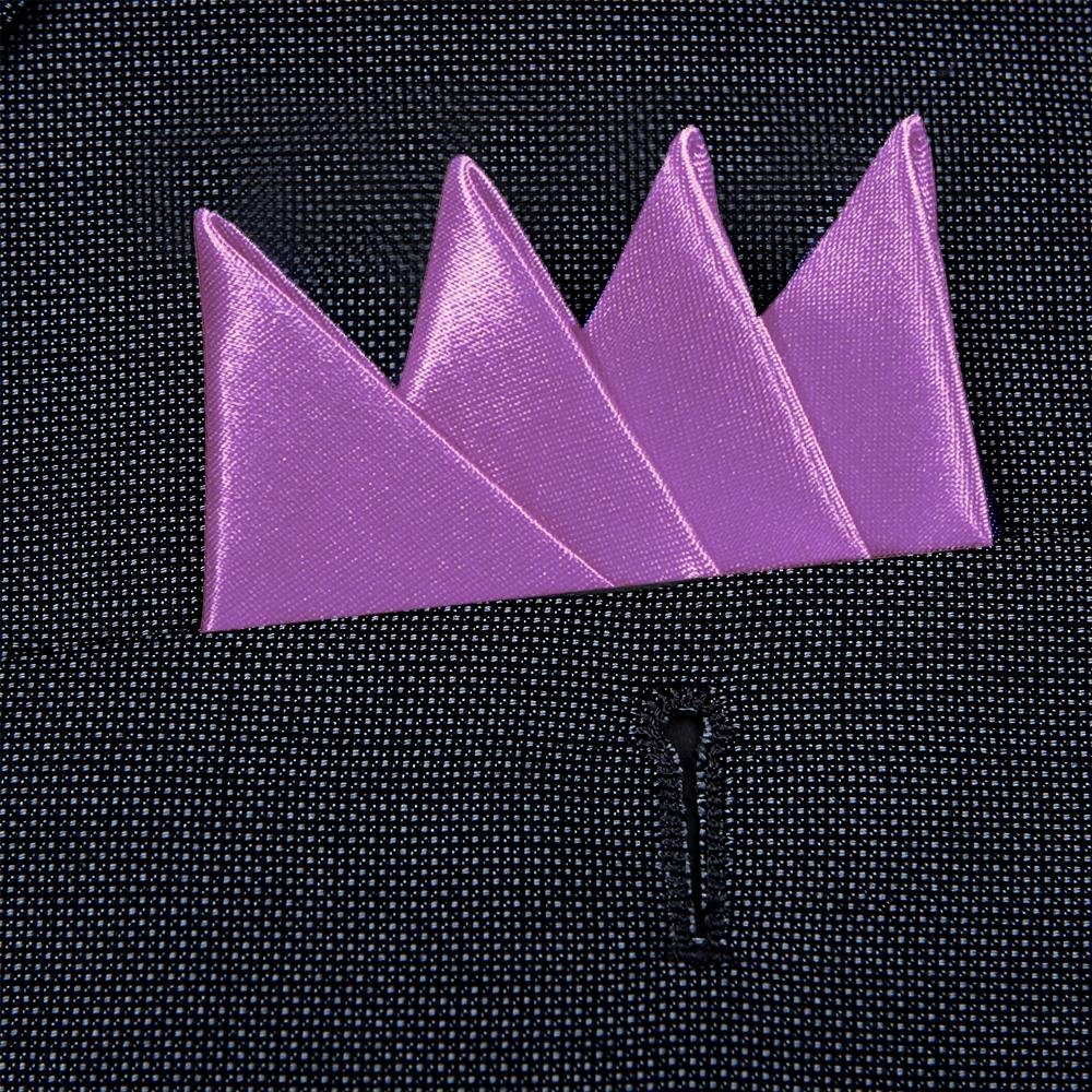 DonDon violett den Einstecktuch Seidenlook mit 1-St), Karton Einstecktuch für verstärkt, (Packung, perfekten Sitz, DonDon Herren vorgefaltet vorgefaltet,