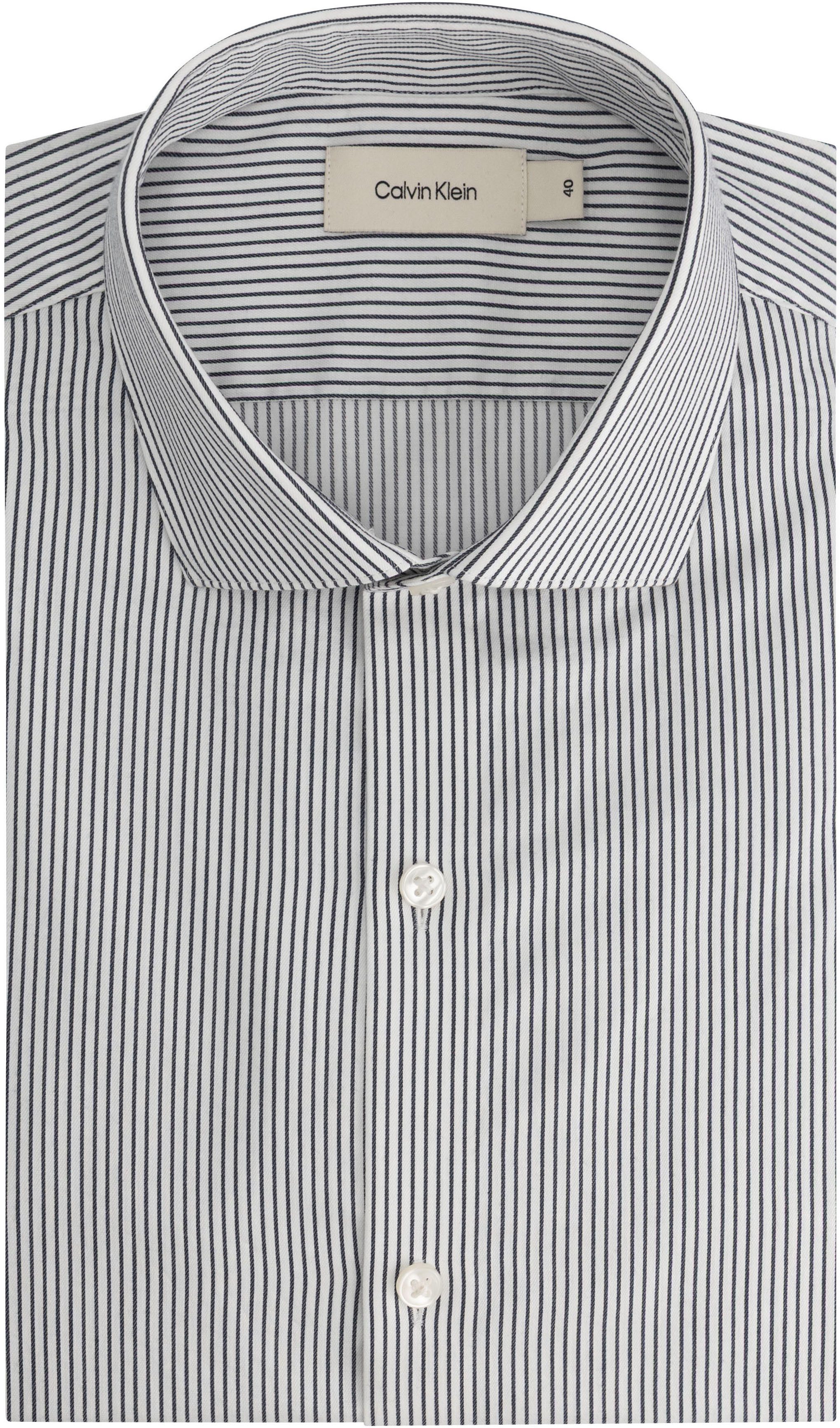 Calvin Klein Jeans Businesshemd SLIM SFT WSHD STR STP Slim fit mit Knopfleiste – Bild 4 von 5