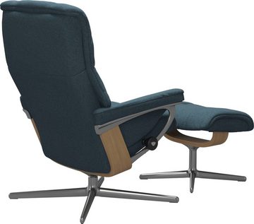 Stressless® Relaxsessel Mayfair (Set, Relaxsessel mit Hocker), mit Hocker, mit Cross Base, Größe S, M & L, Holzakzent Eiche