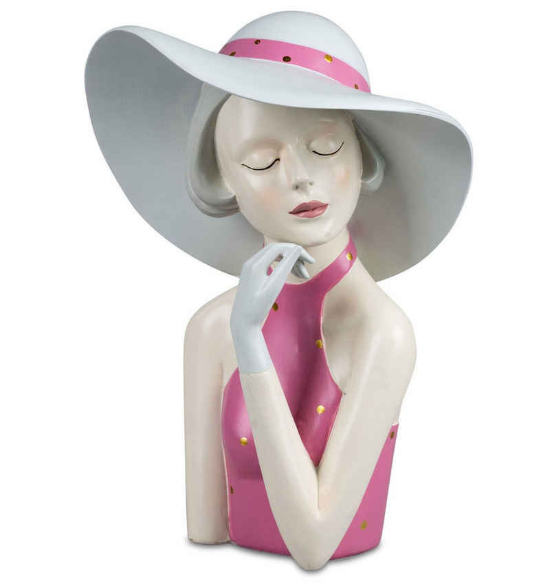 formano Dekofigur formano Deko-Büste Dame Handbemalt - Bunte Skulptur 20x27cm Frau Figur