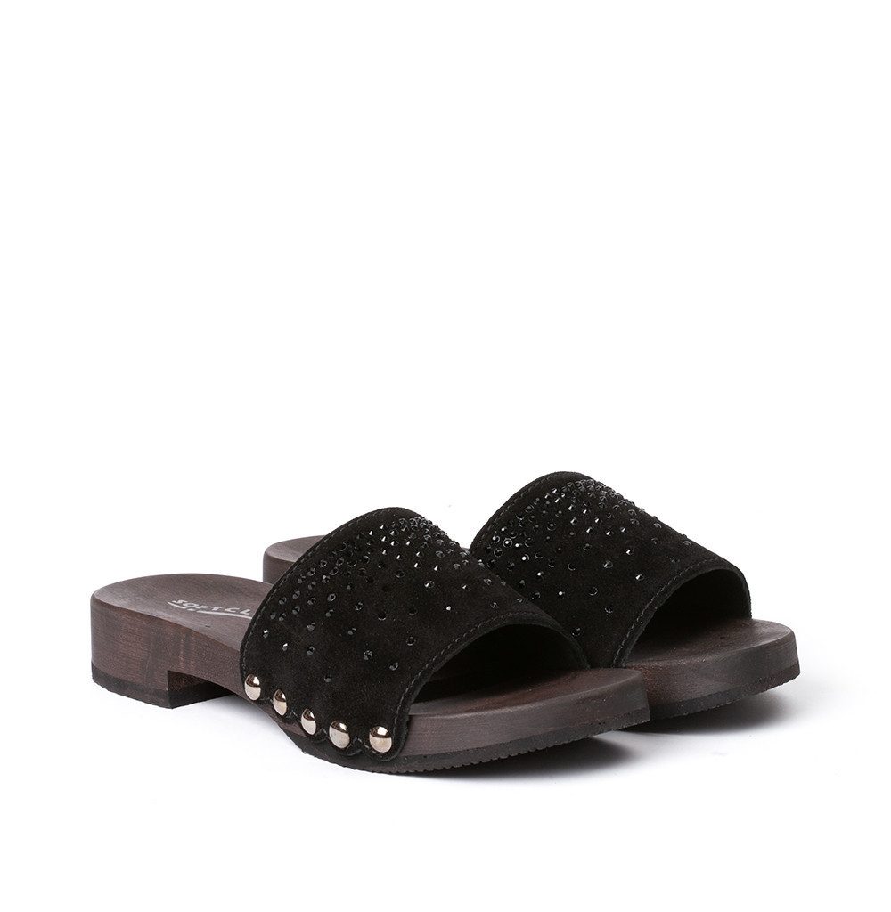 Softclox BEA Crystal Kaschmir schwarz (dunkel) Pantolette