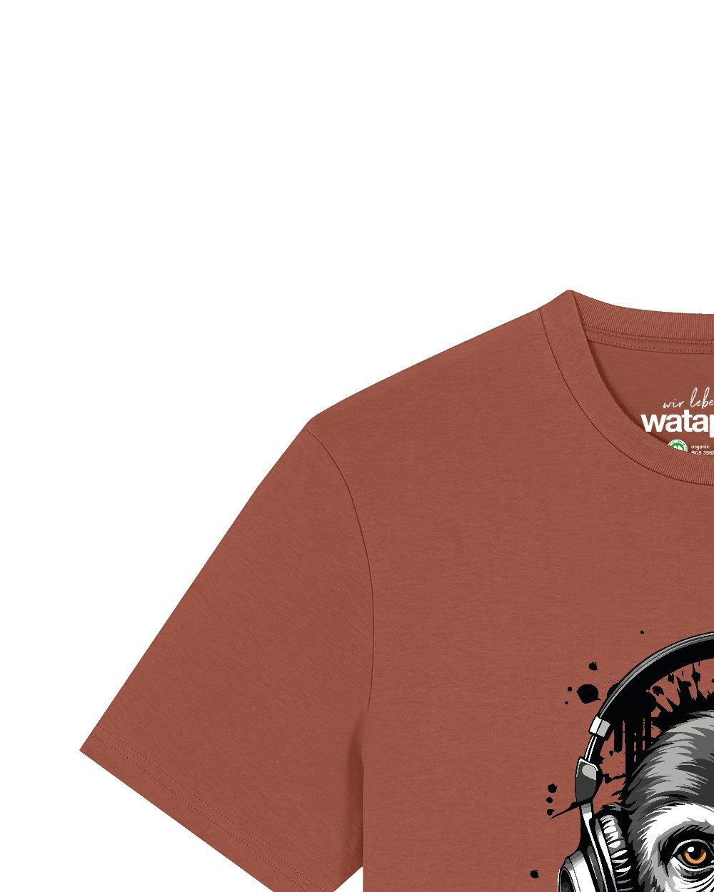 wat? Apparel T-Shirt Affe hört Musik