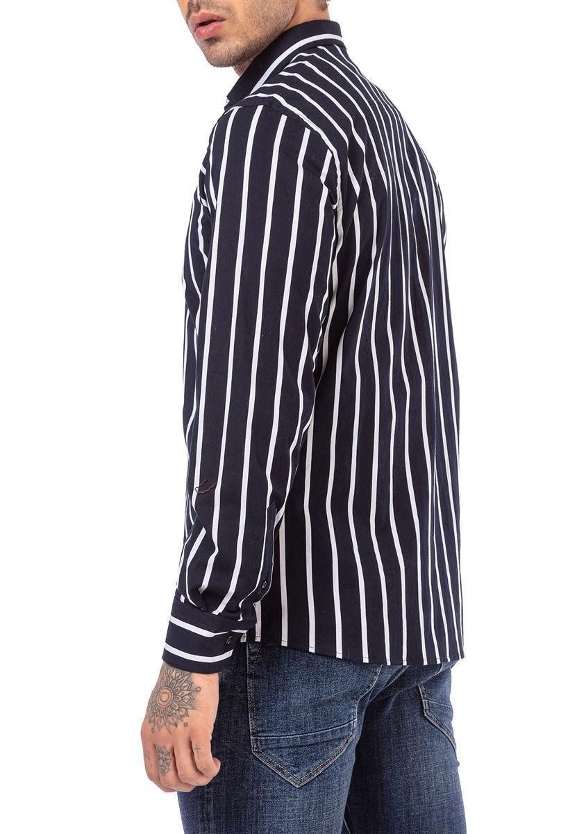 RedBridge Langarmhemd im gestreiften Design Optimal für Freizeit und Büro