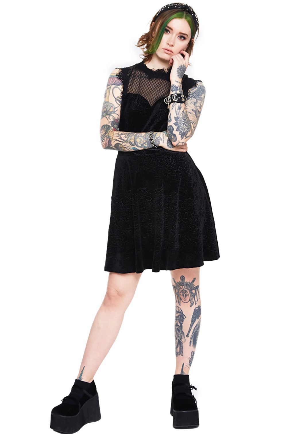 Minikleid Embroidered Rose