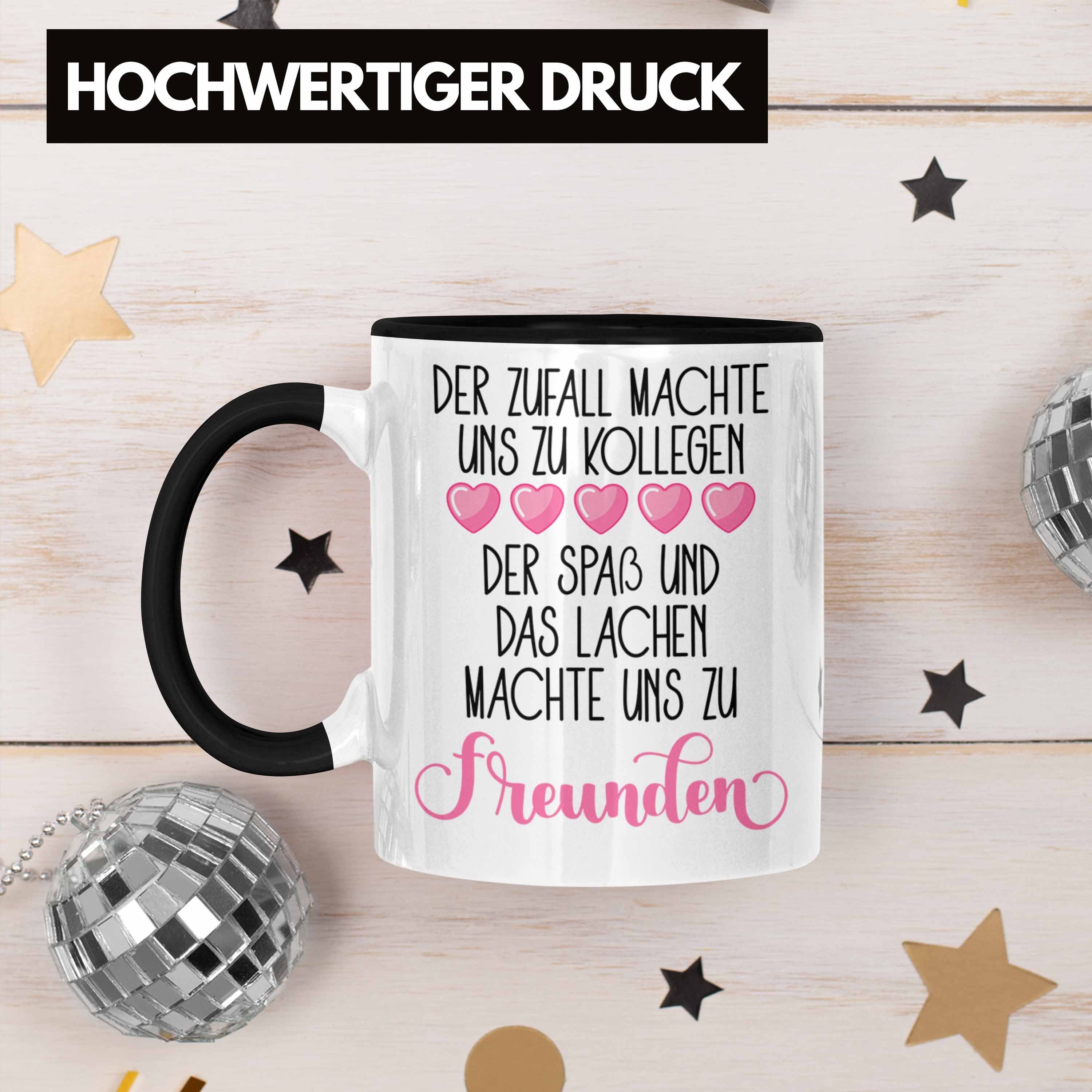 Trendation Tasse Trendation Tasse Abschiedsgeschenk - Kollegen Spruch Kollegin Neuer Job Jobwechsel Der Zufall Schwarz Uns Zu Machte Geschenk