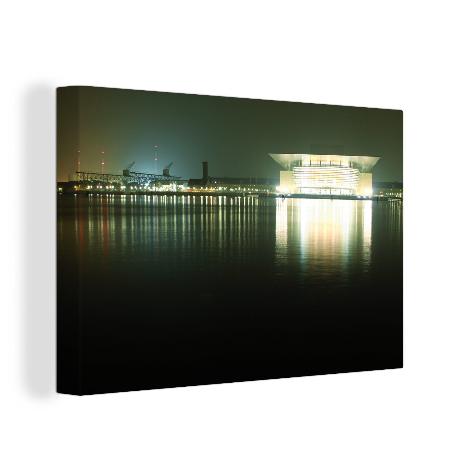 Aufhängefertig, cm Leinwandbild (1 Oper, St), Wandbild Leinwandbilder, - Kopenhagen Architektur Wanddeko, 30x20 - OneMillionCanvasses®