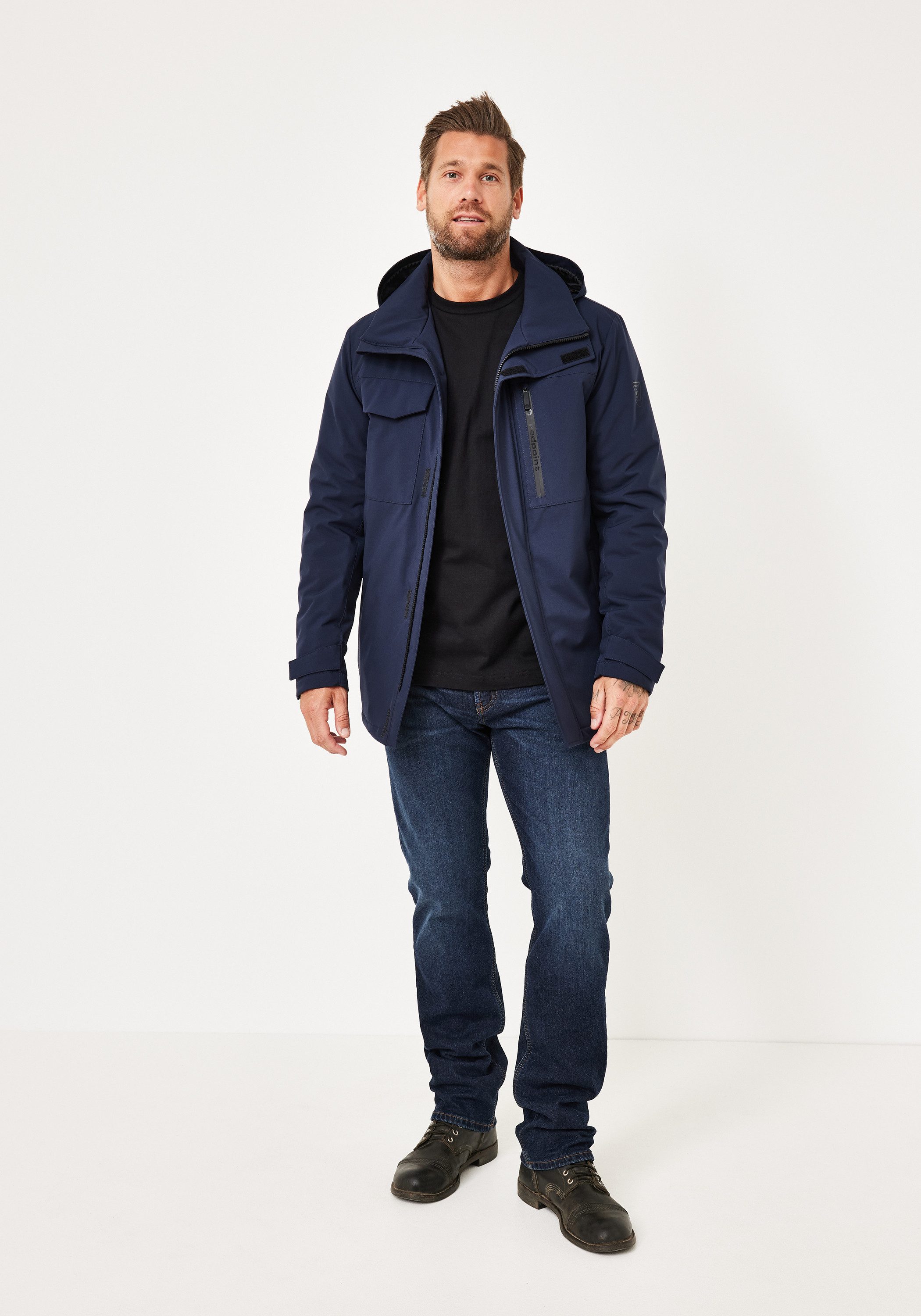 Redpoint Funktionsjacke LANCE Wasserdichte Funktionsjacke mit Kapuze und Stretch – Bild 3 von 5